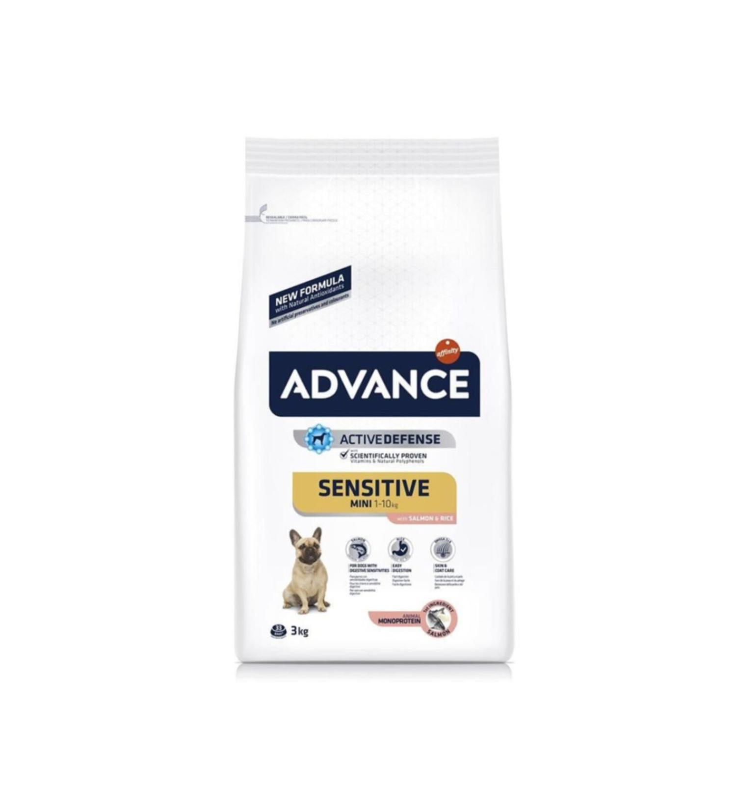 Advance Mini Sensitive Salmon Small Breed Adult Dog Food 3 Kg
