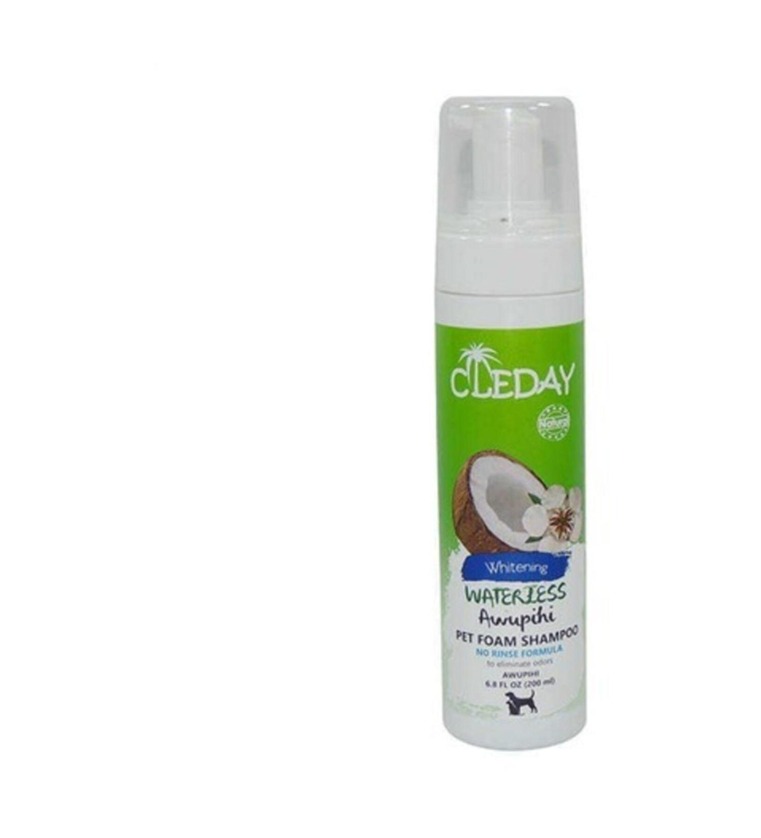 CLEDAY Whitening No Rinse Foam Cat Dog Shampoo 200ml
