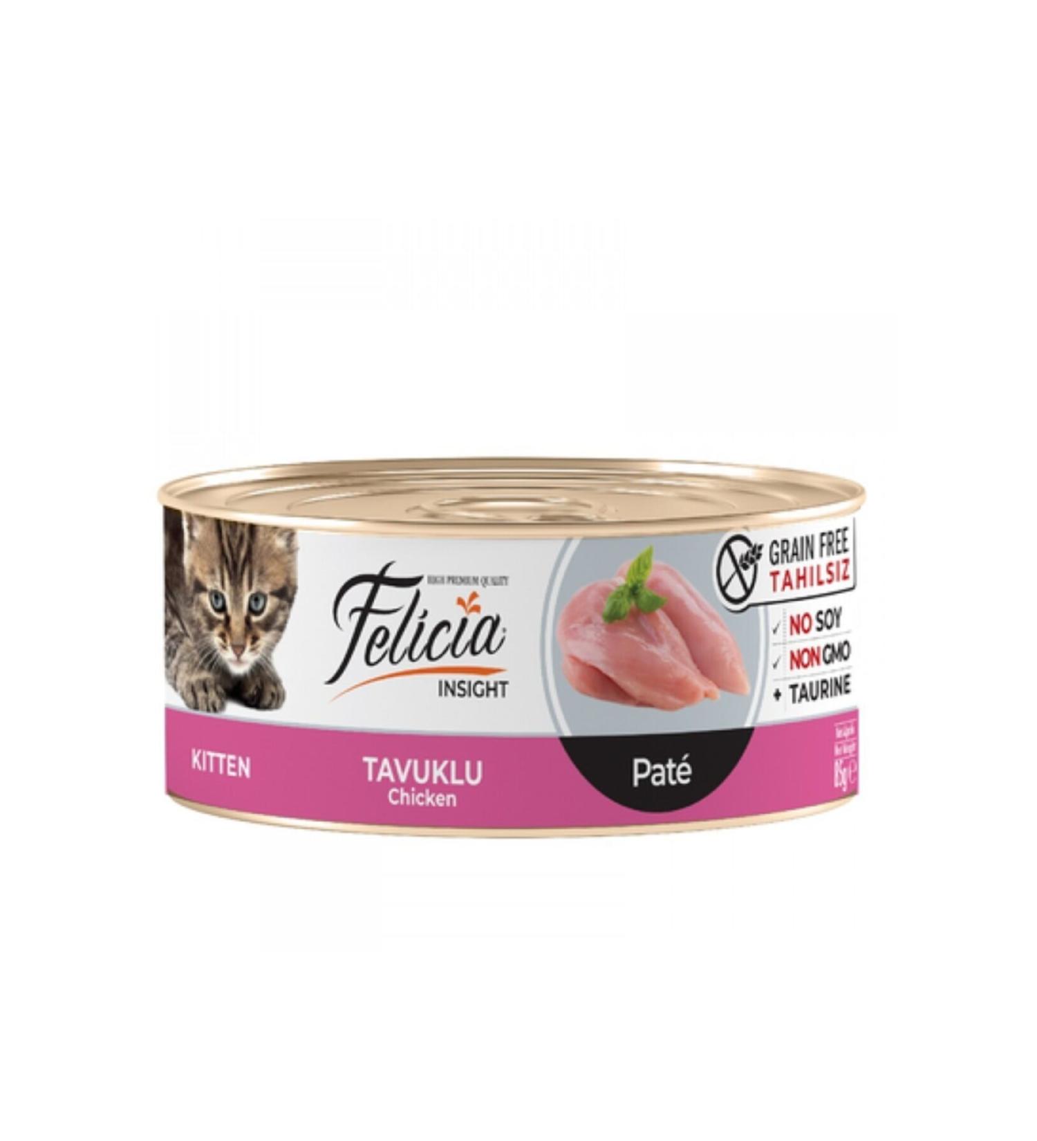 Felicia Pate/Puree Chicken Kitten Canned Food 85 Gr X 24 Pieces