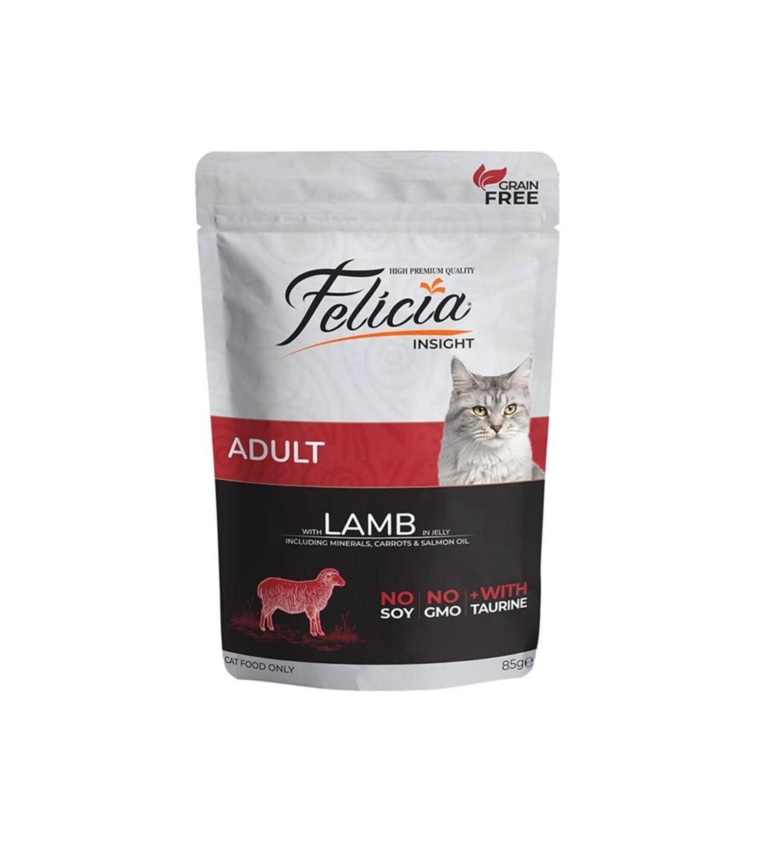 Felicia Pouch Mixed Lamb&Chicken&Salmon Grain-Free Cat Canned Food 85 gr * 6 Pieces - Buy Online on GoSupps.com