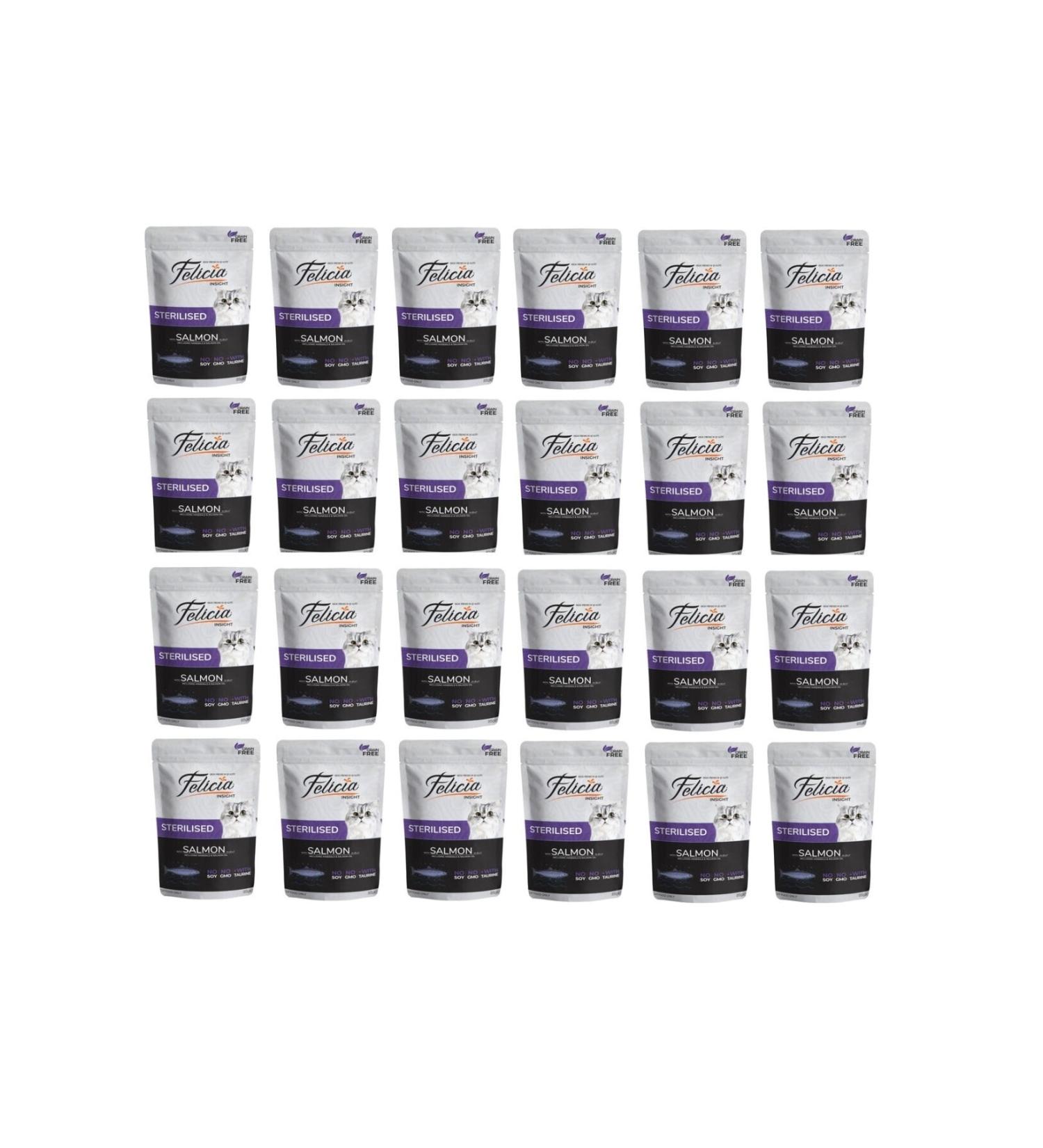 Felicia Pouch Salmon Sterilized Wet Food 85 gr X 24 Pieces