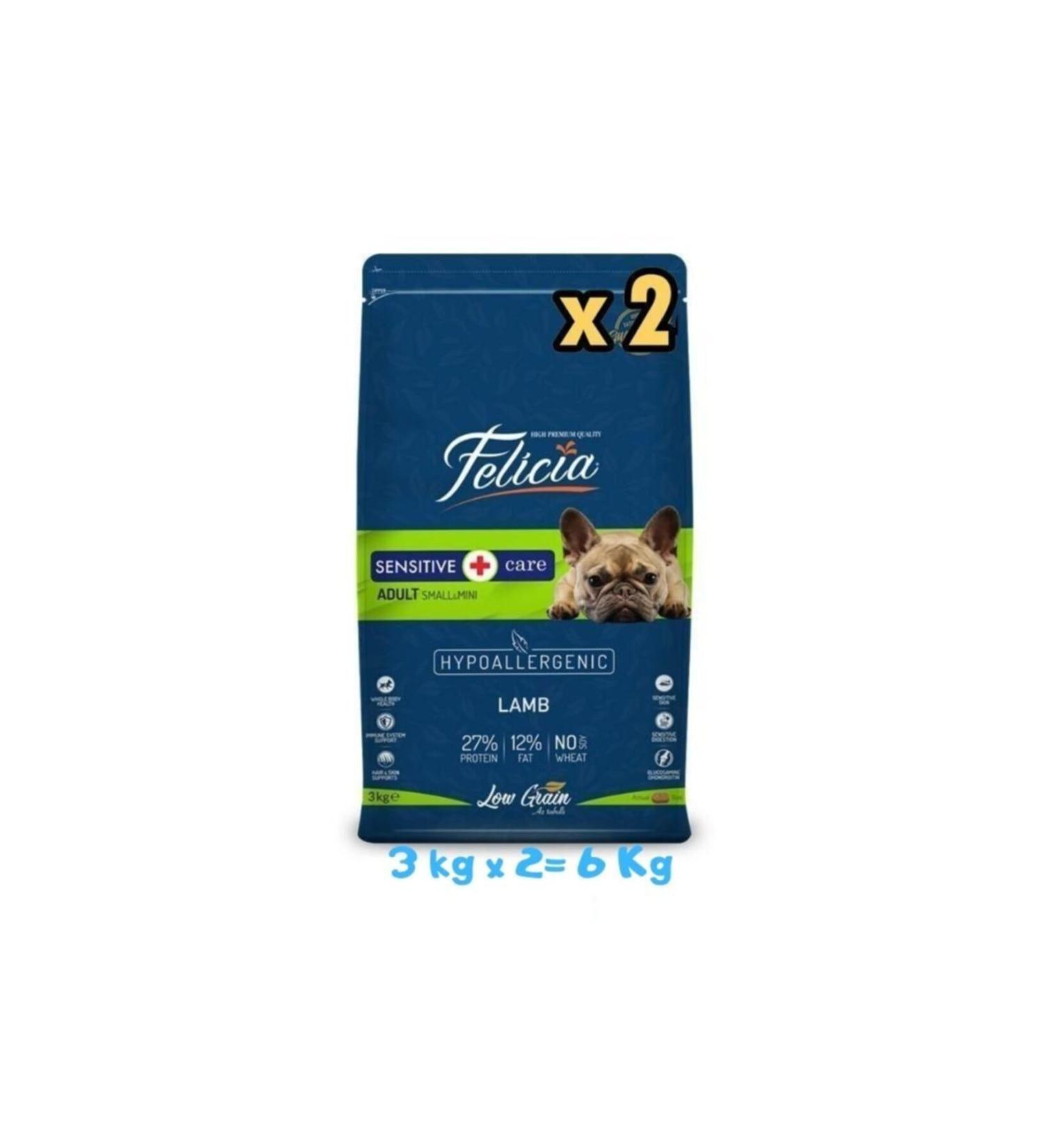 Felicia Small and Medium Breed Lamb Adult Dog Food 3 Kg (2 Pieces)