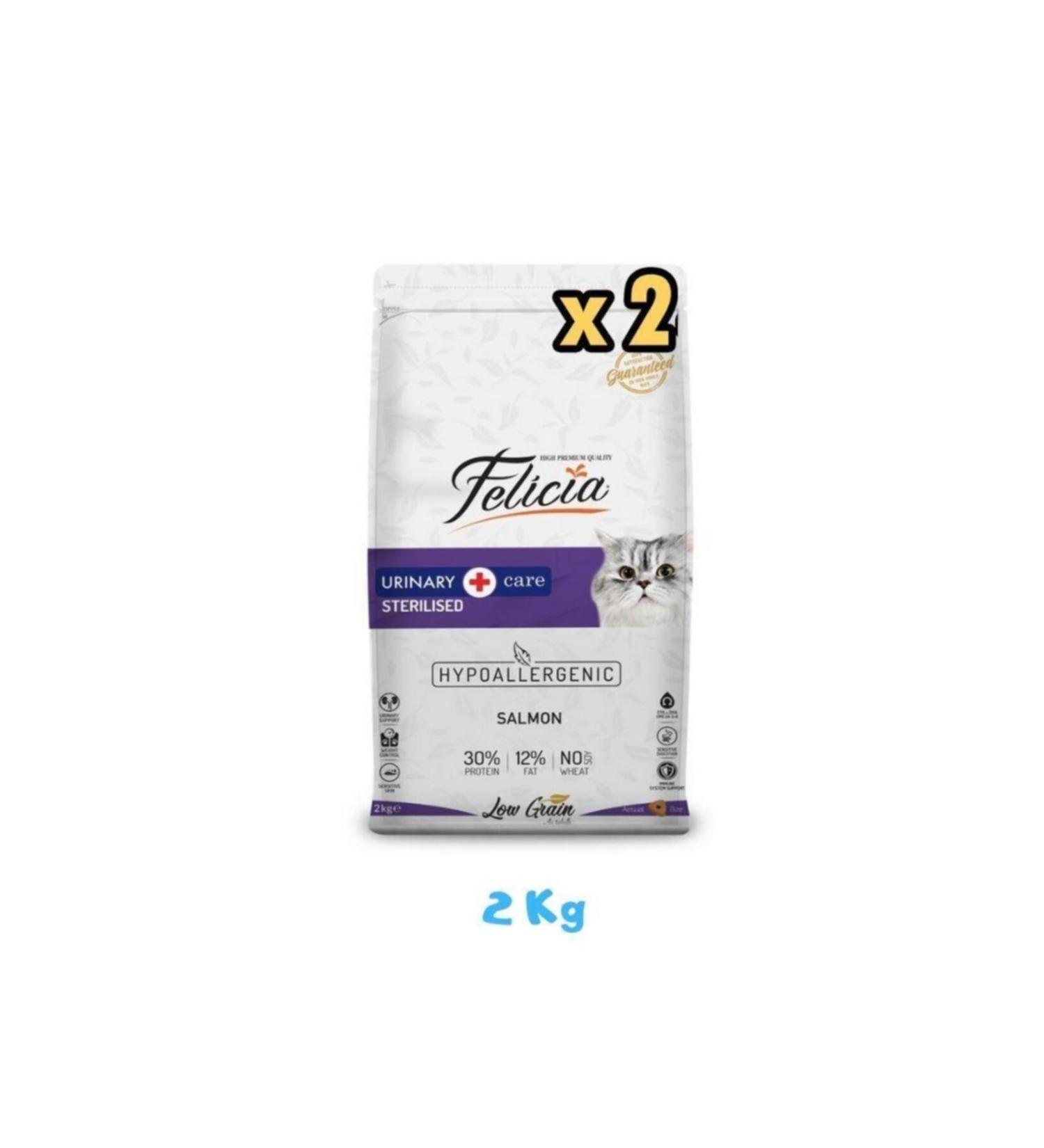 Felicia Sterilized Cat Food with Salmon 2 Kg (2 Pieces)