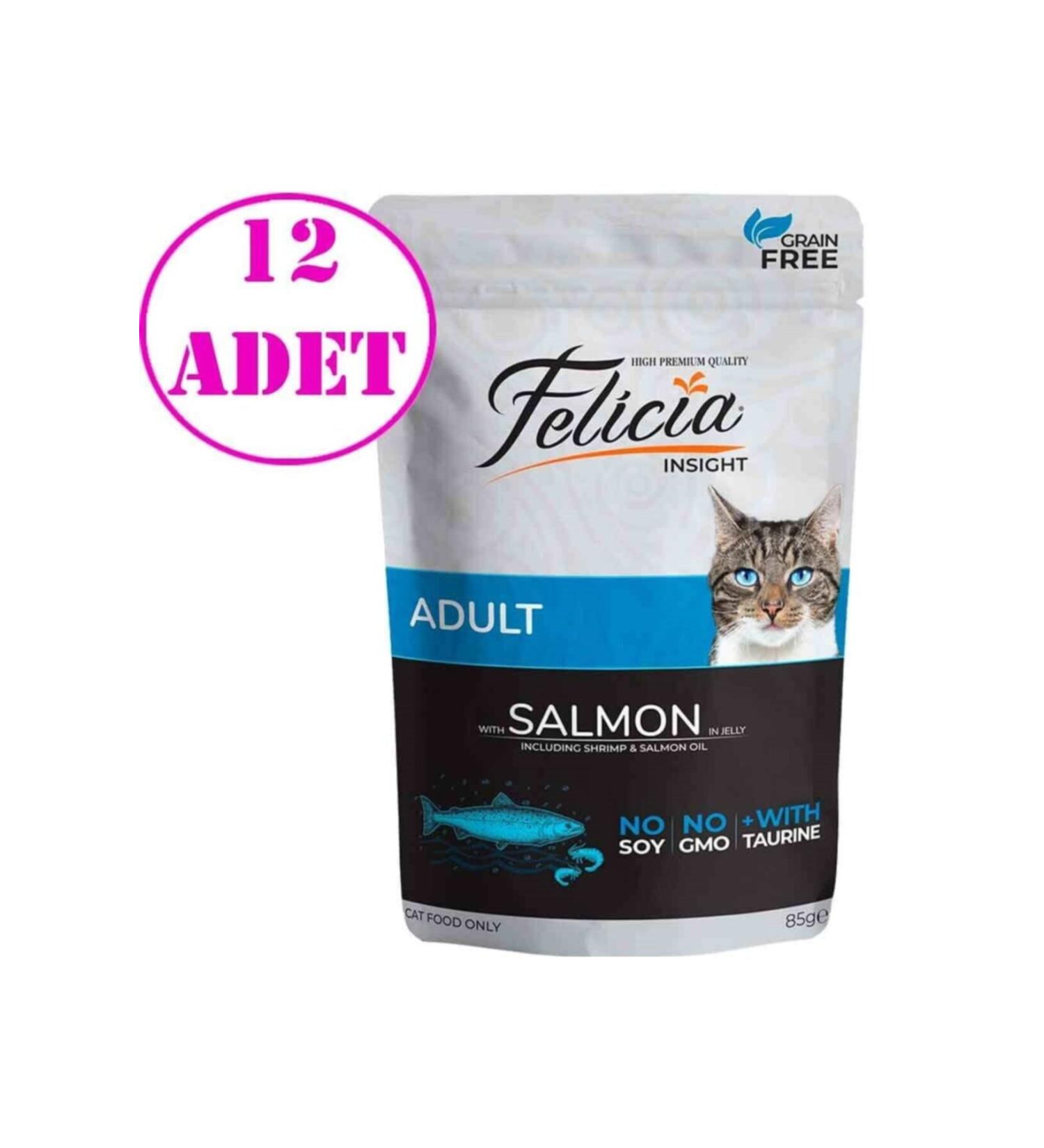 Felicia Wet Cat Food Grain-Free Salmon 85 Gr 12 Pieces
