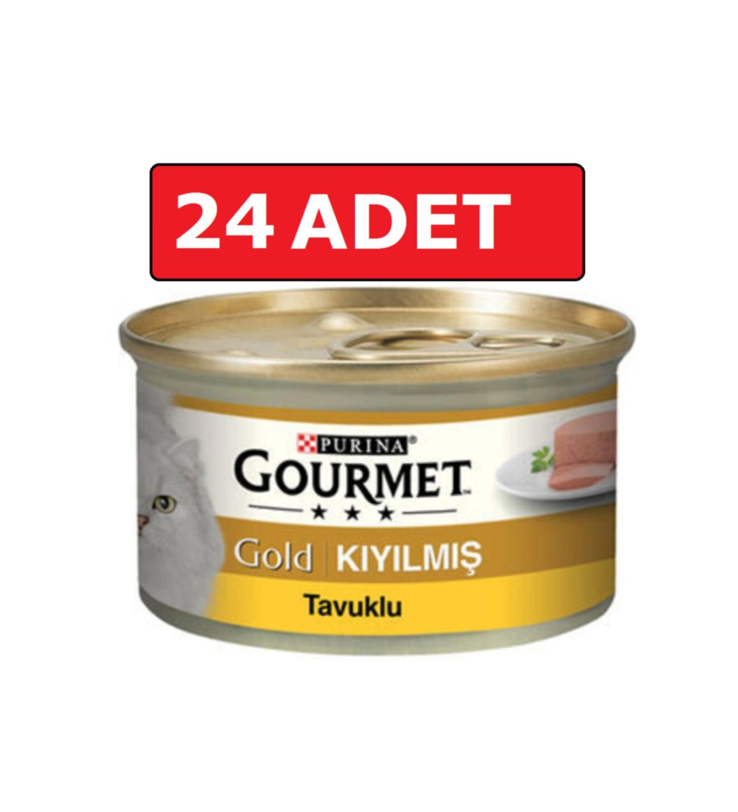 Gourmet Gold Minced Chicken Cat Canned Food 85 Gr 24 Pieces Wet Food