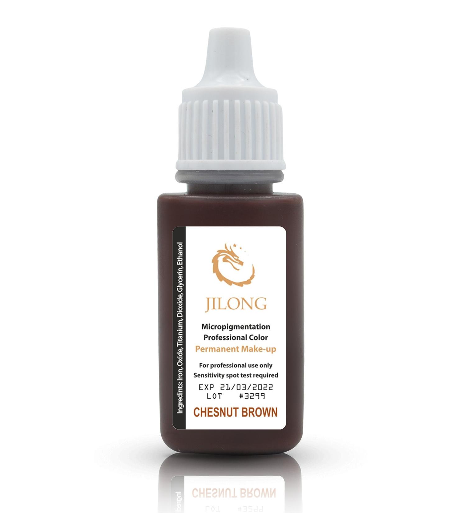 Jilong Permanent Makeup Pigment Chestnut Brown 20 ml