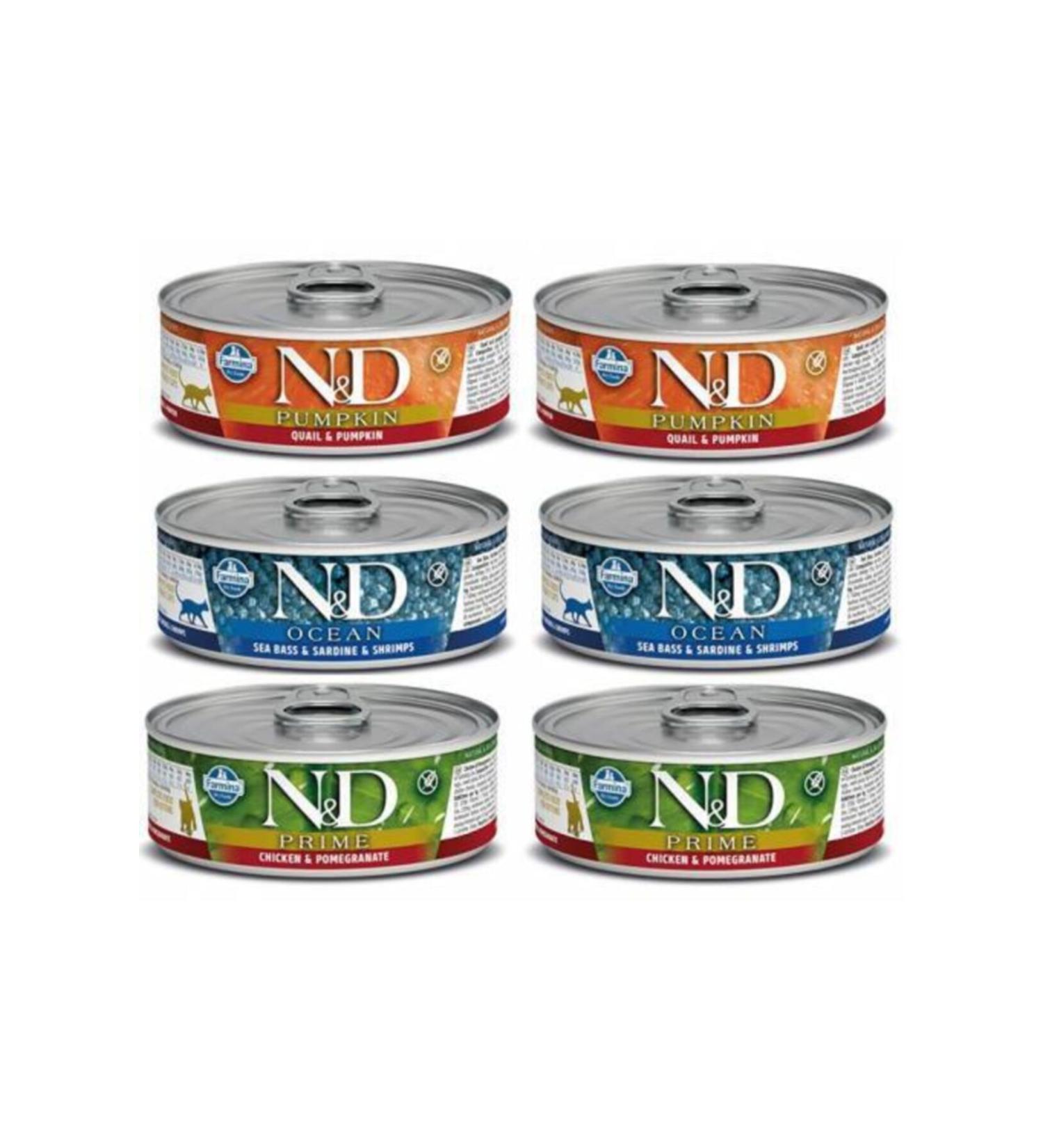 N & D Cat Canned Food 70 Gr x 12 Pieces