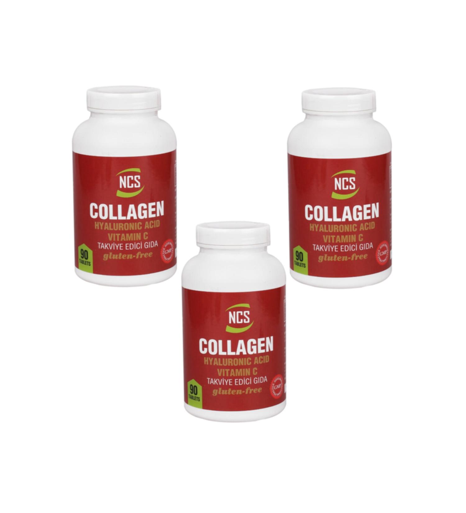 Ncs Collagen Hyaluronic Acid Vitaminc 90 Tablets Collagen 3 Box 270 Tablets