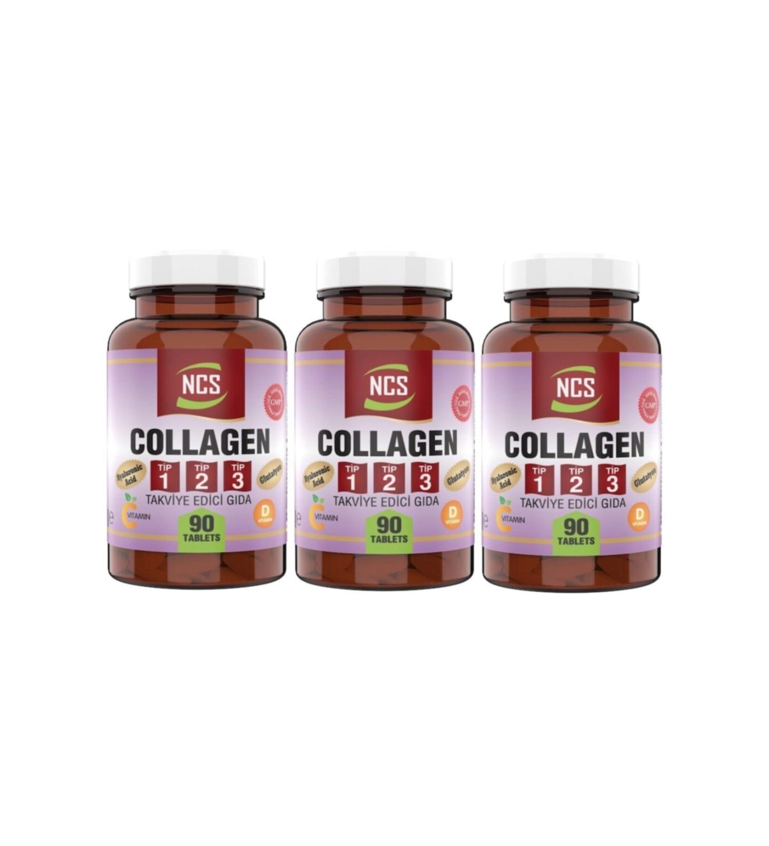 Ncs Collagen (collagen) (type) 1-2-3 Hyaluronic Acid 3 X 90 Tablets