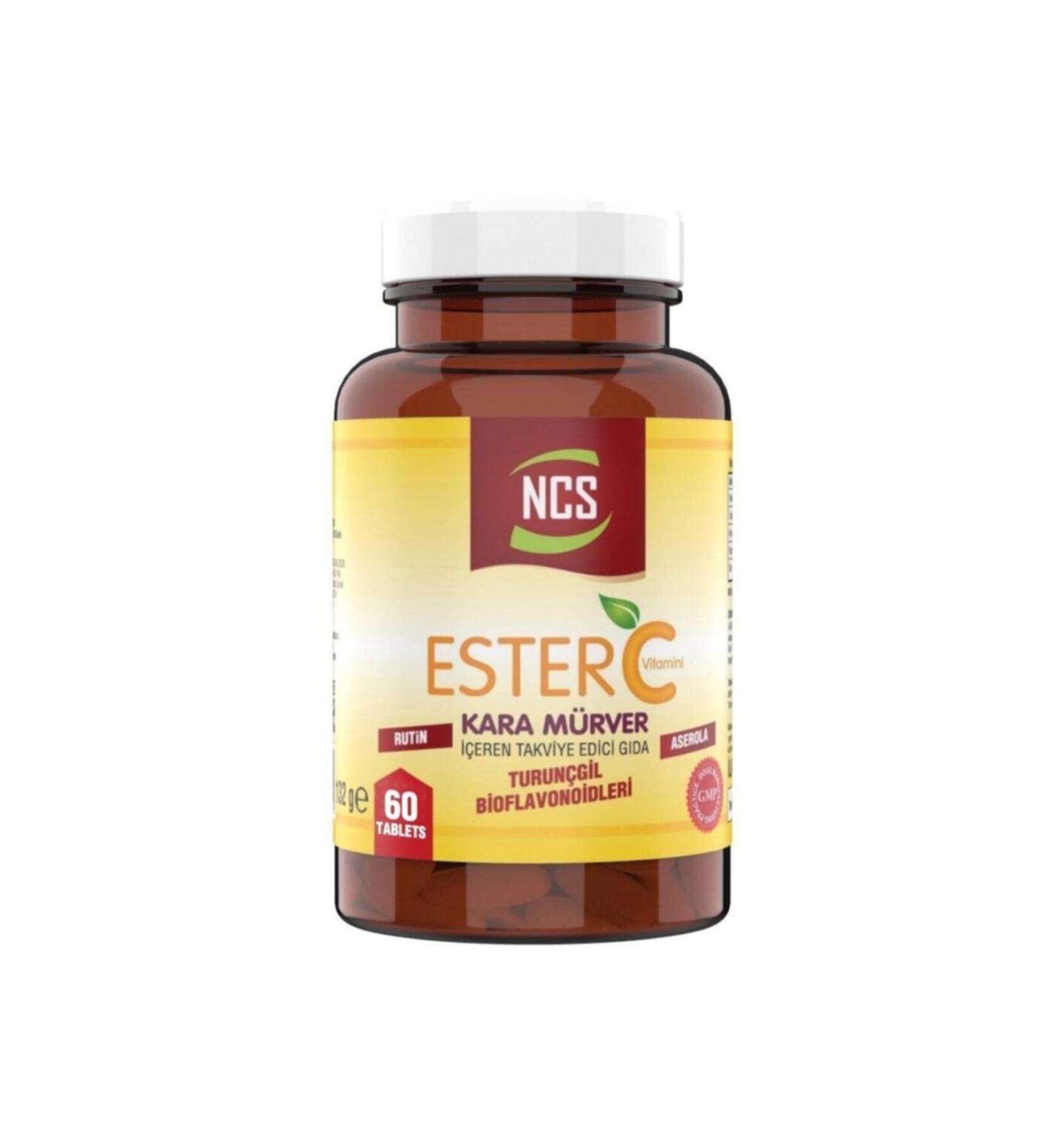 Ncs Ester Vitamin C 500 Mg Black Elderberry 60 Tablets Vitamin C