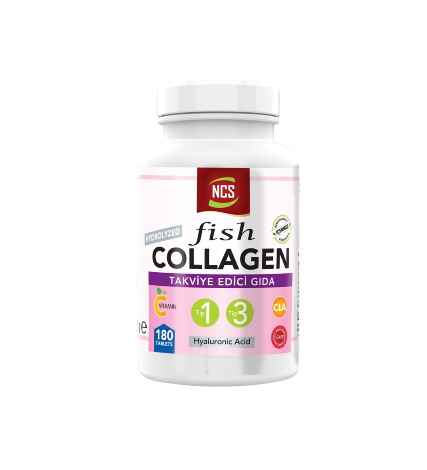 Ncs Type 1-3 Fish Collagen Cla Biotin 180 Tablets Zinc Collagen Hyaluronic Acid