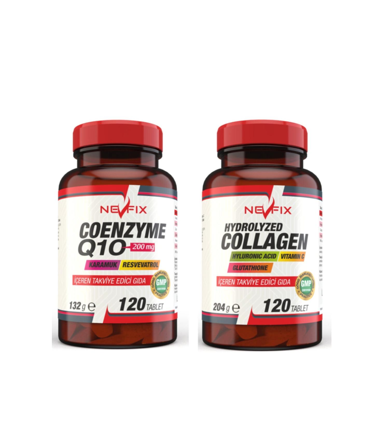 Nevfix Collagen Collagen 120 Tablets Coenzyme Q10 200 Mg 120 Tablets