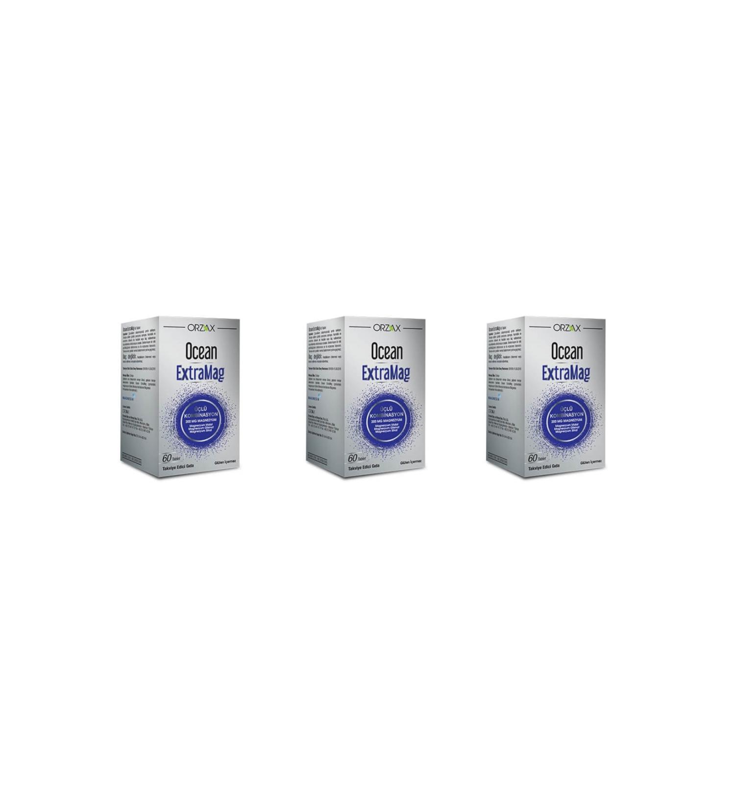 Ocean Ocean Extramag 200 Mg Magnesium 60 Tablets 3 Pack