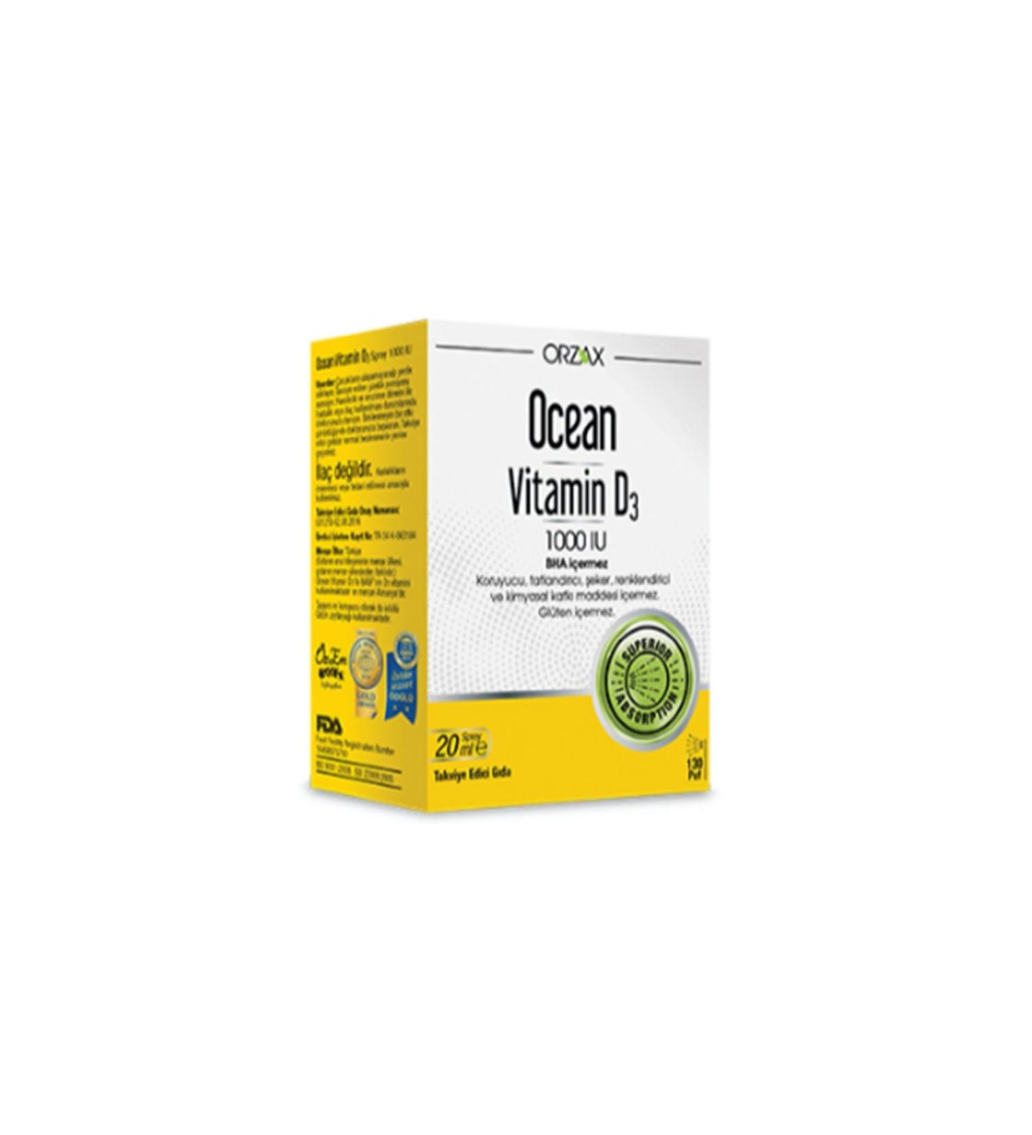 Ocean Ocean Vitamin D3 1000 Iu Spray 20 Ml