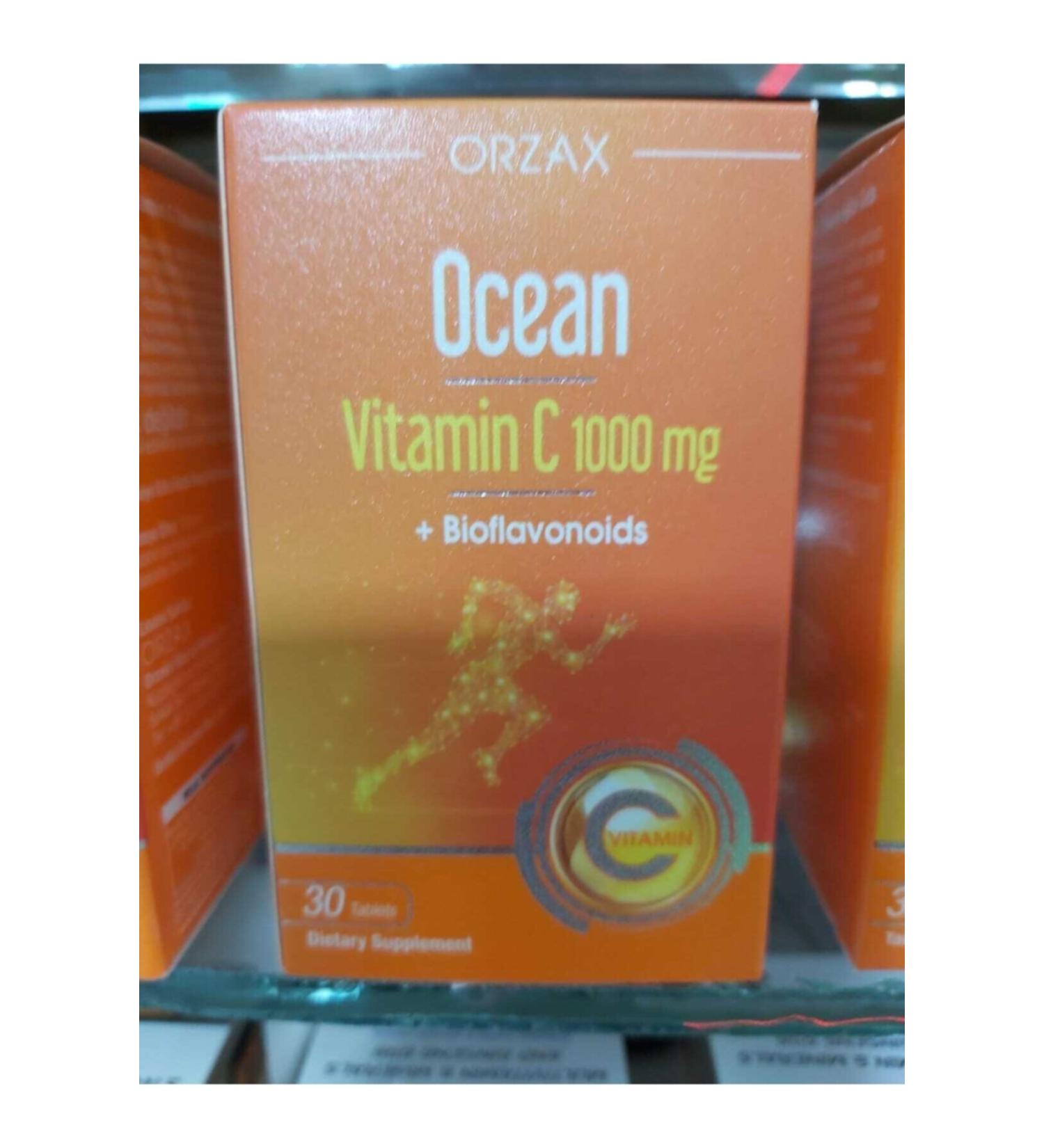 Ocean Orzax Ocean Vitamin C 1000 Mg 30 Tablets Food Supplement