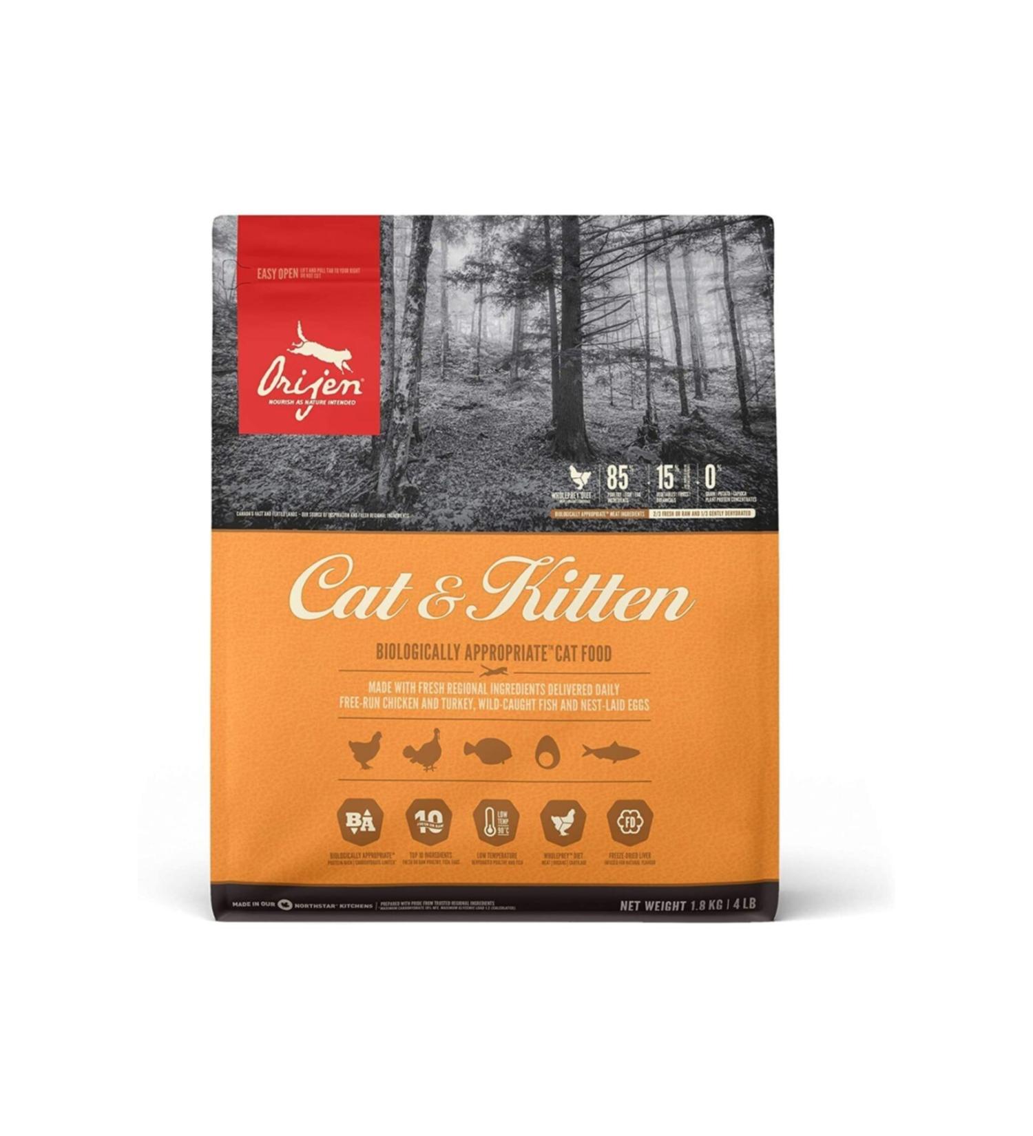 Orijen Cat & Kitten Kitten and Adult Cat Food 1.8 Kg