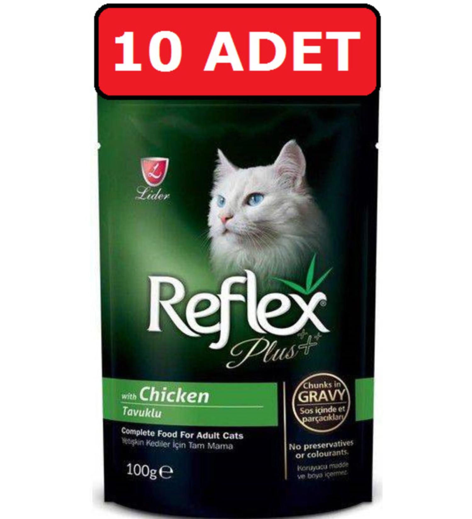 Reflex Chicken Gravy Sauce Pounch Adult Cat Canned Food 10 Pieces X 100 Gr Wet Food