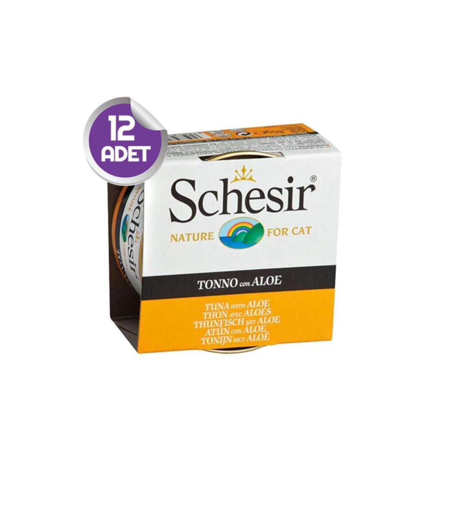 Schesir Jelly Tuna and Aloe Vera Cat Canned Food 85 Gr