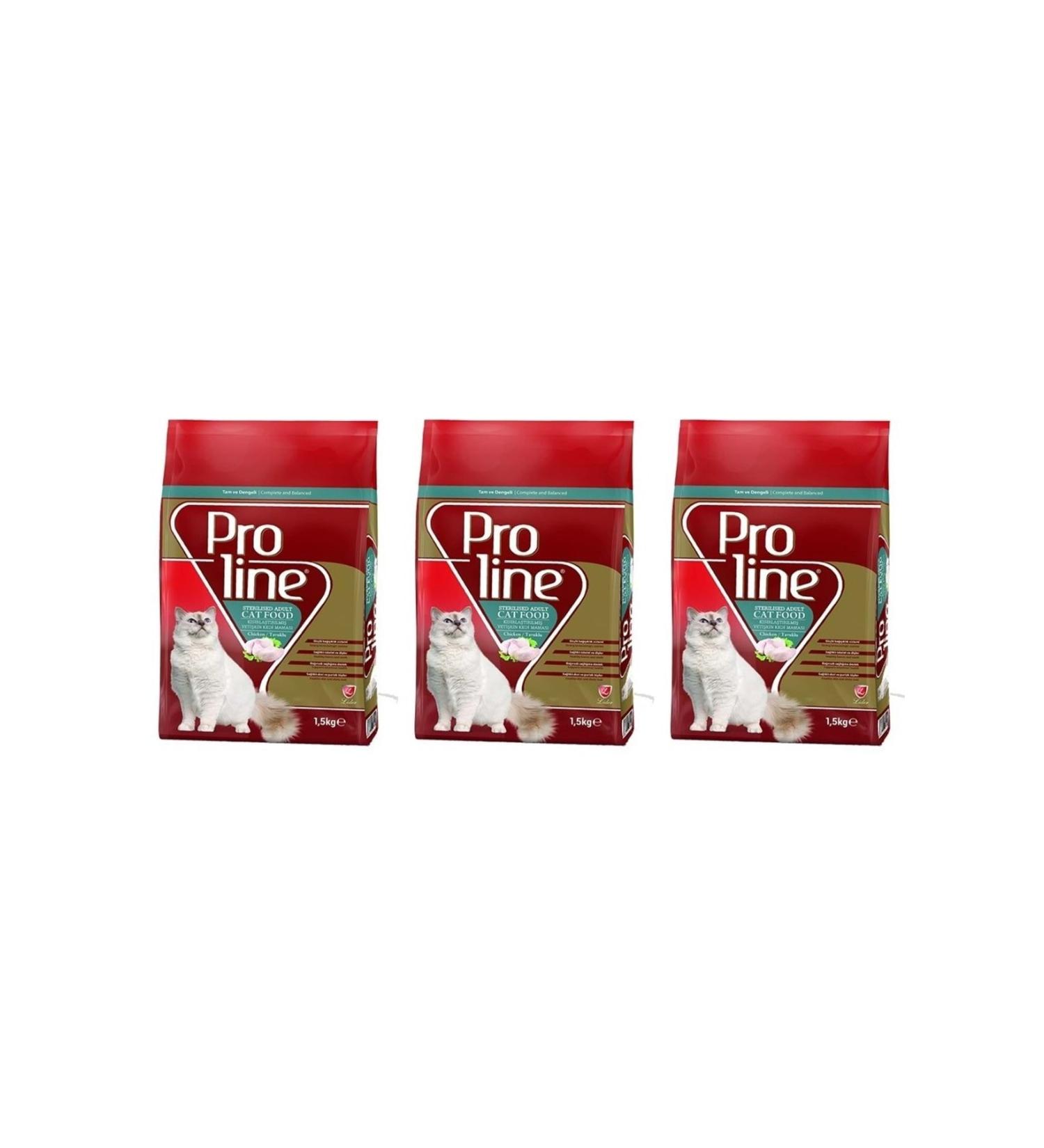 Proline Proline Chicken Sterilized Cat Food 1.5 Kg X 3 Pieces