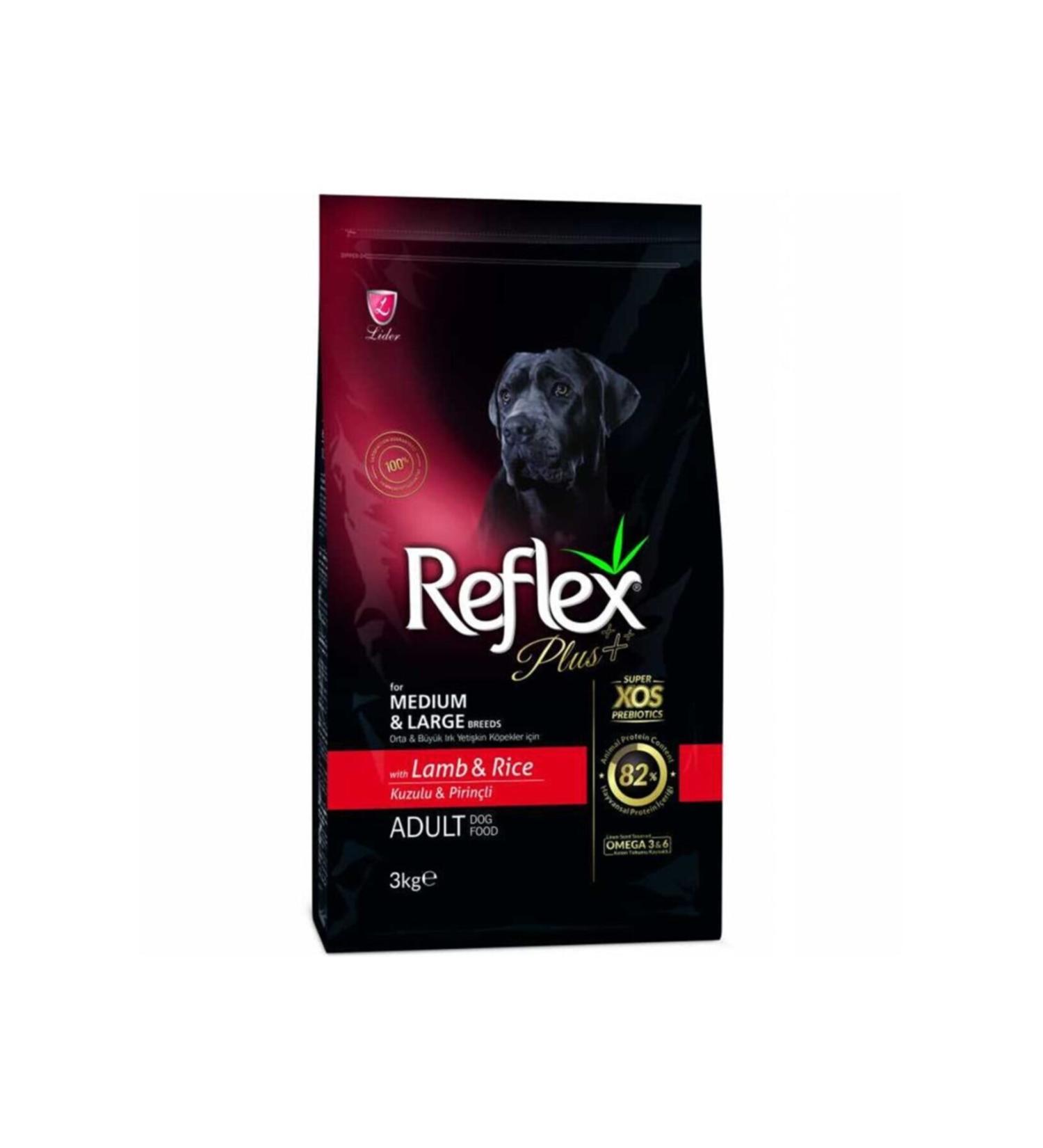 Reflex Plus Medium Large Breed Lamb Rice Adult Dog Food 3 Kg