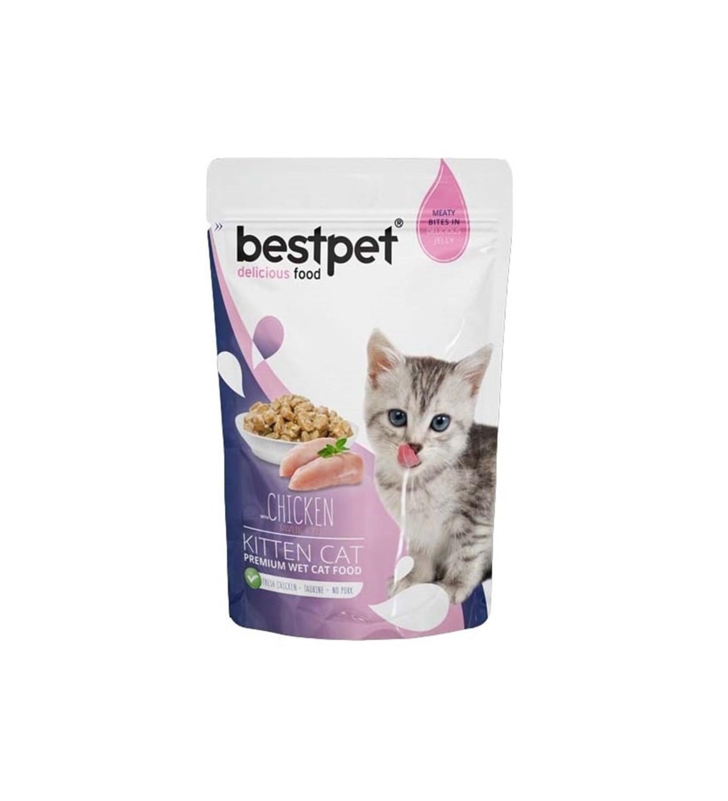 Bestpet Kitten Jelly Pouch Kitten Cat Food 85 gr Set of 12