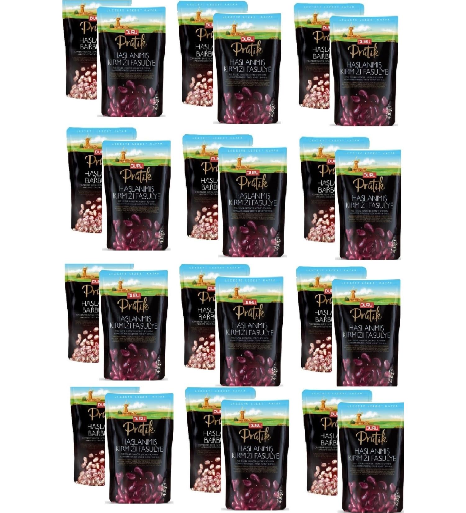 Duru Practical Boiled Kidney Beans 400 Gr X 12 Pieces Boiled Red Beans 400 Gr X 12 Pieces