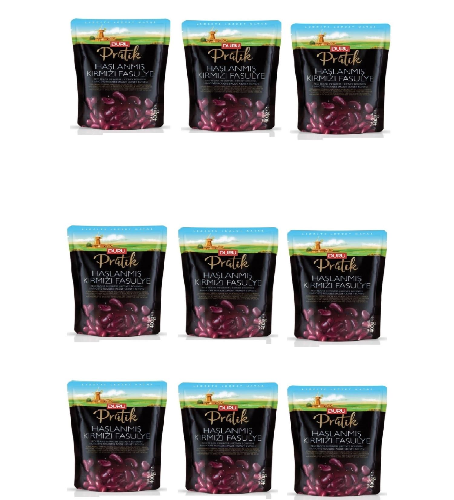 Duru Practical Boiled Red Beans 400 Gr X 9 Pieces