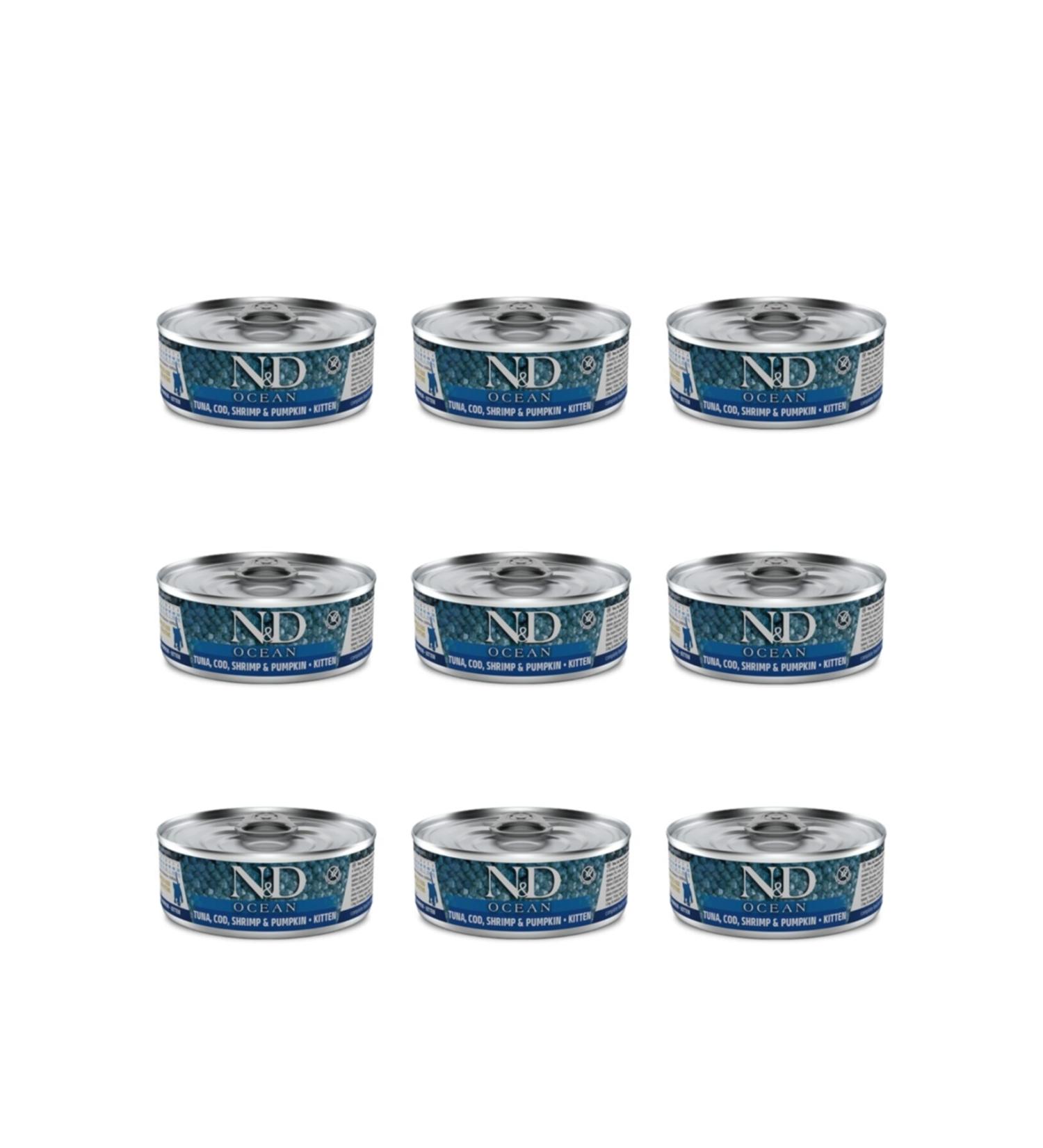 & D Ocean M. Fish Shrimp Kitten Canned Food 80 Gr 9 Pieces