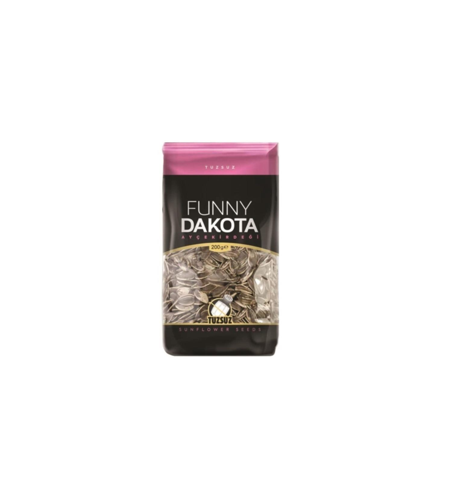 FunnyNuts Funny Dakota Sunflower Seeds Unsalted 200 gr Pkt. 12 Pkt. 1 Box (2400 Gr.)
