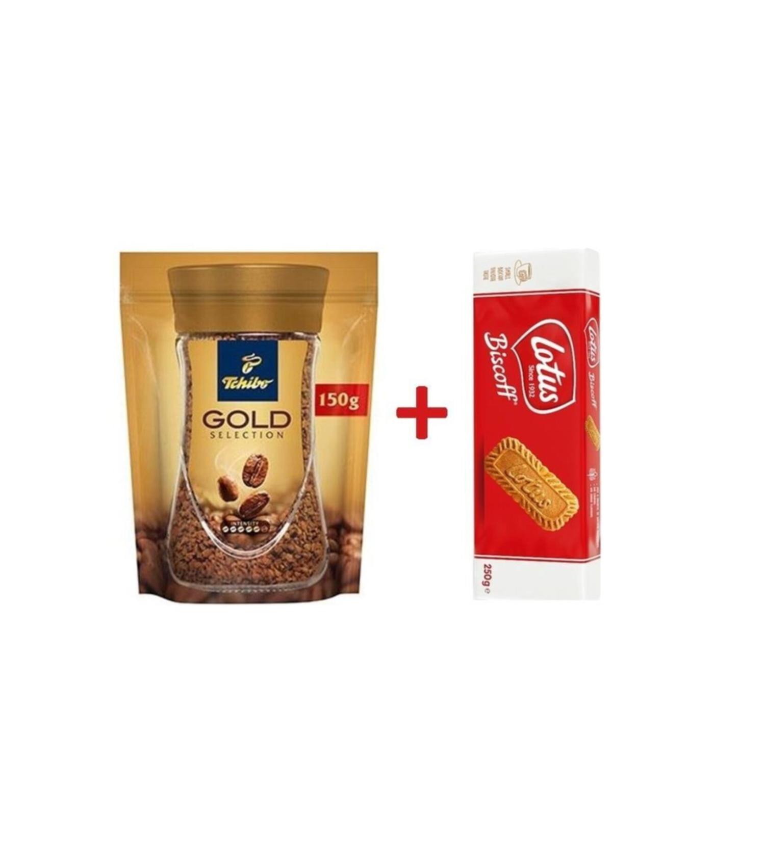 Lotus Biscoff Caramelized Biscuits 250 Gr + Gold Selection Coffee 150 Gr