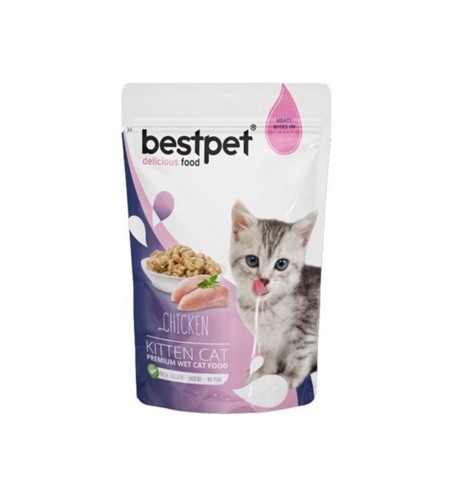 Bestpet Kitten Jelly Pouch Kitten Cat Food 85 Gr X 24 Pieces