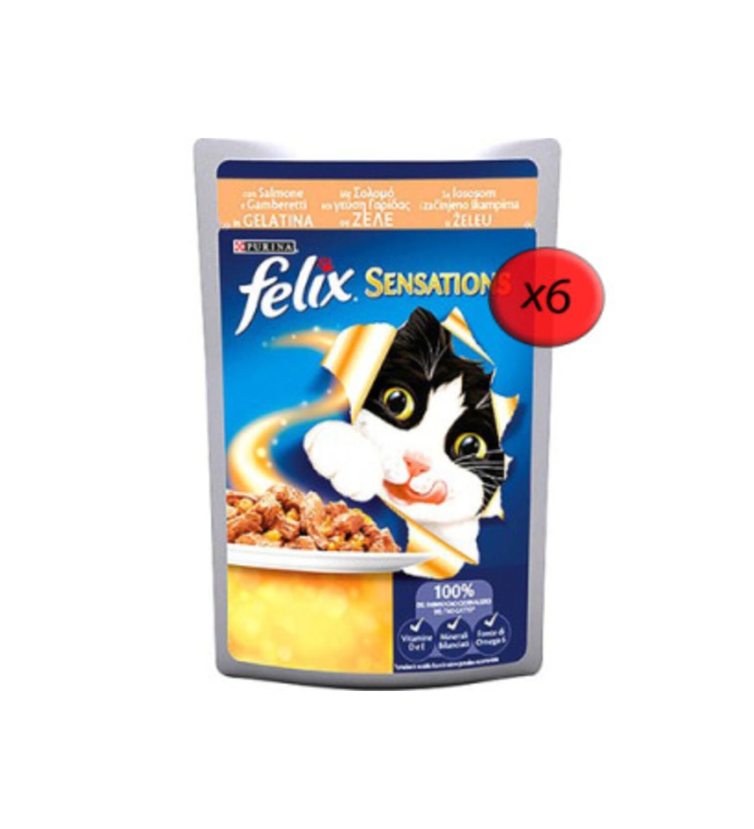 FELIX Salmon and Shrimp Wet Food 6 Pack