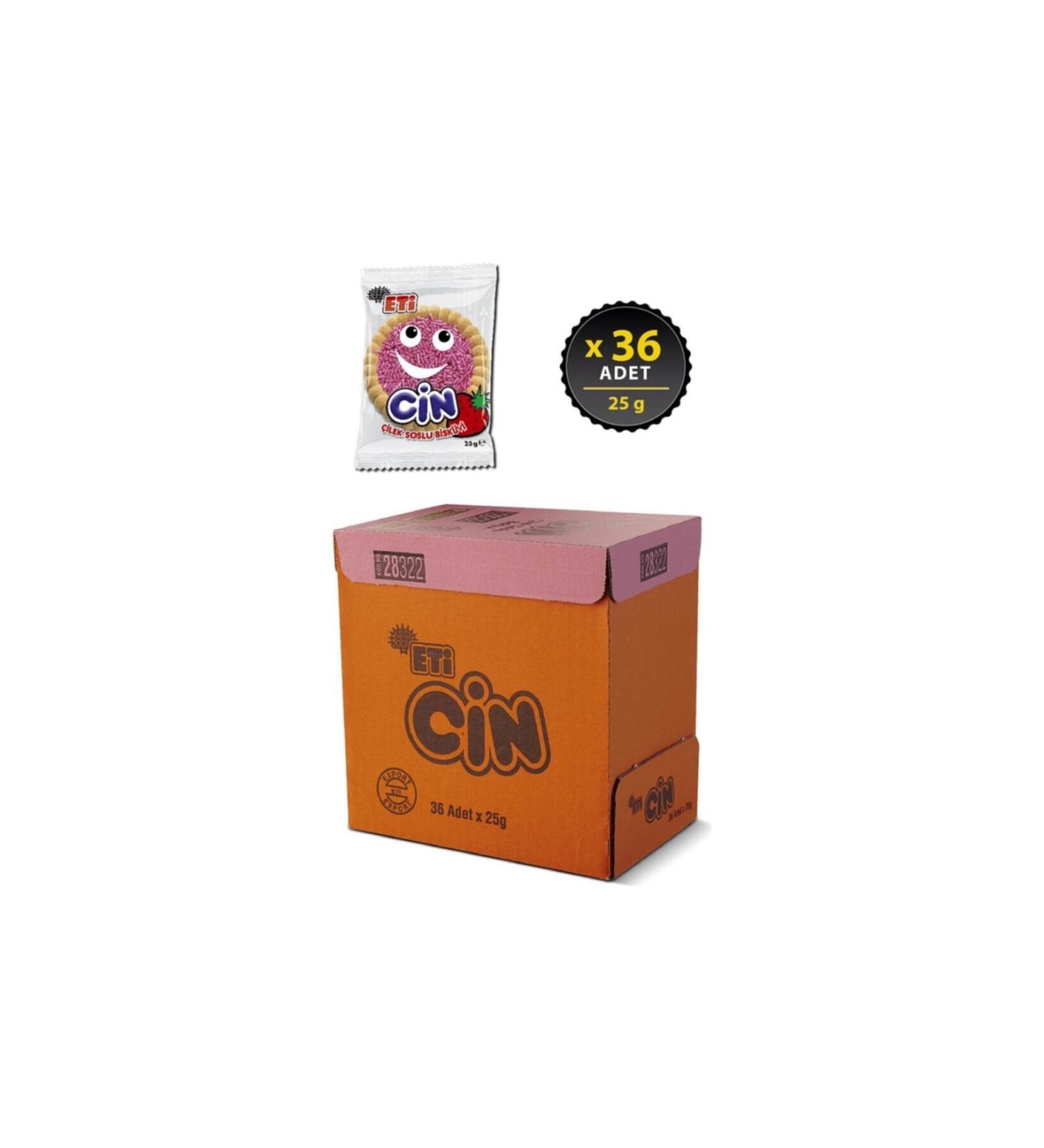 Eti Cin Biscuit Strawberry 25 Gr X 36 Pieces