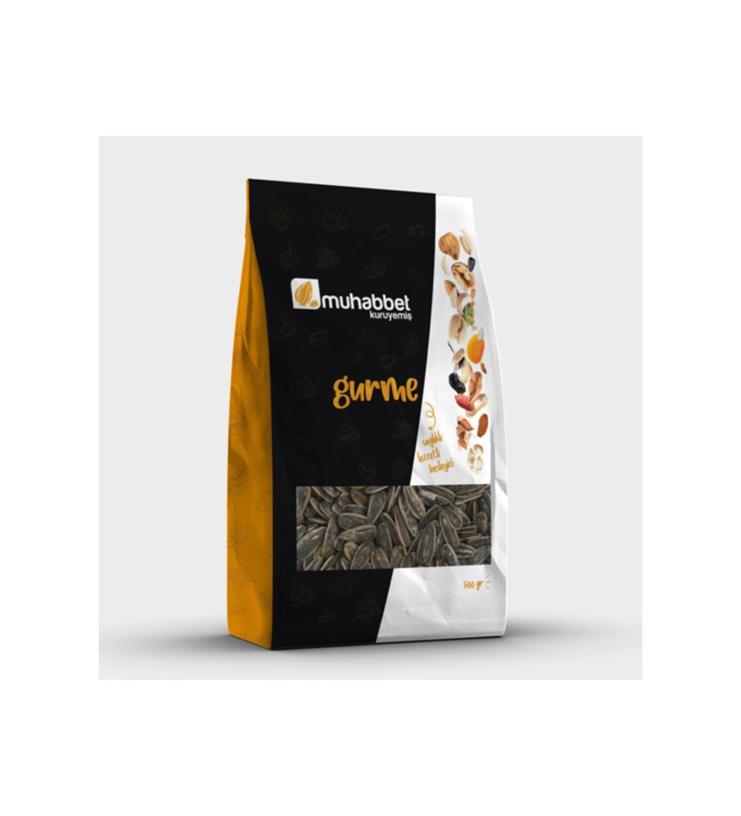 muhabbet nuts Sunflower Seeds Roasted Black Salted 500 Gr