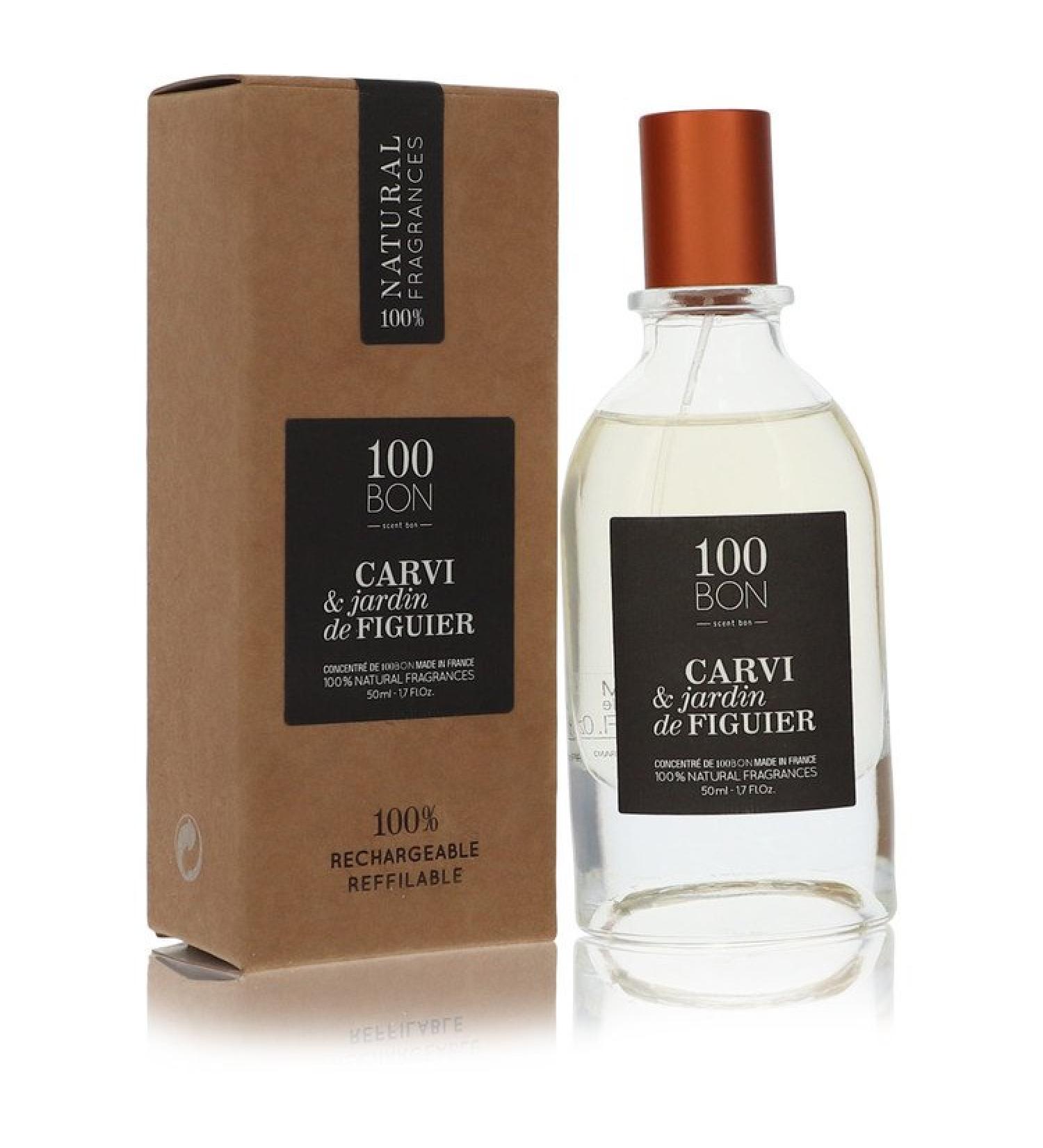 100 Bon Carvi & Jardin De Figuier by 100 Bon Concentree De Parfum Spray (Unisex Refillable) 1.7 oz for Men