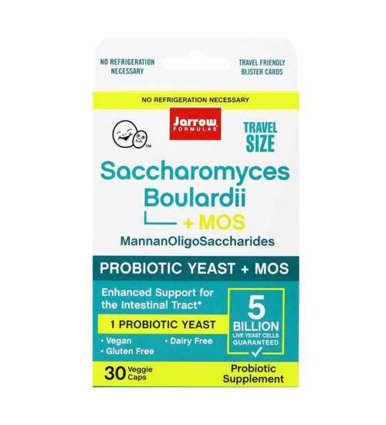 Jarrow Formulas Saccharomyces Boulardii + MOS 5 Billion - 30 Veggie Caps for Digestive Support - Buy Online on GoSupps.com