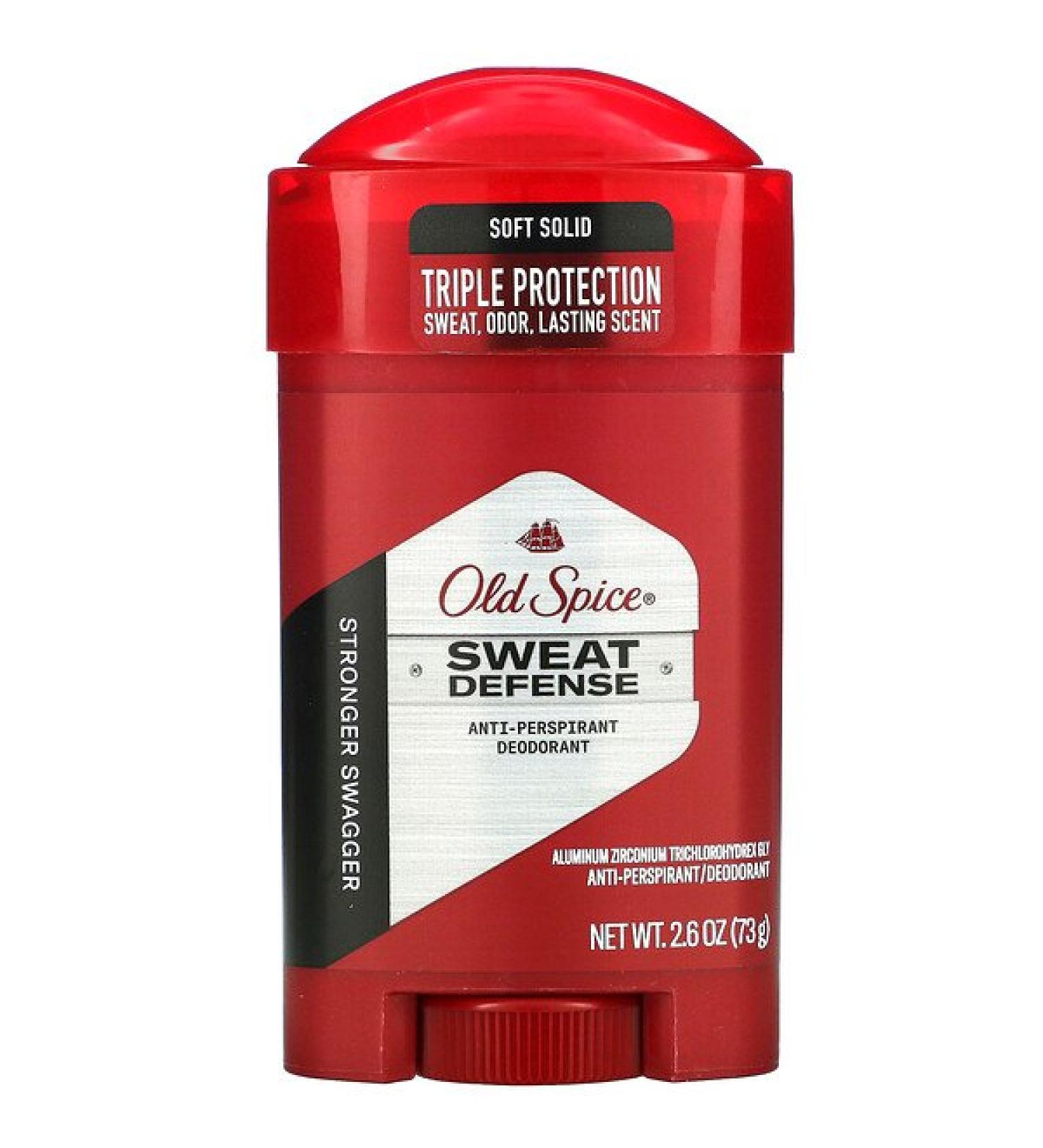 Old Spice Sweat Defense Anti-Perspirant Deodorant Soft Solid Stronger Swagger 2.6 oz (73 g)