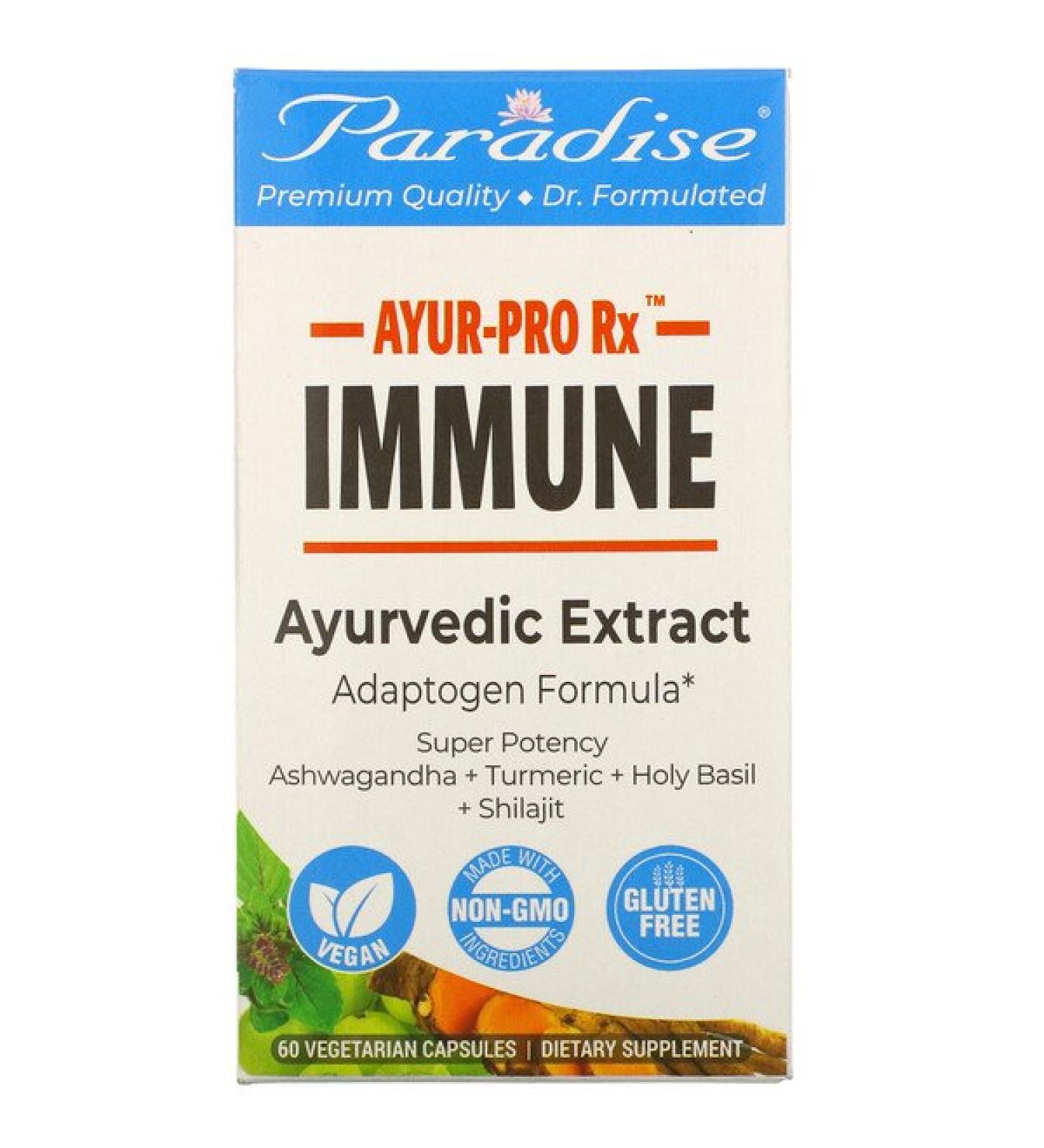 Paradise Herbs Ayur-Pro Rx Immune 60 Vegetarian Capsules