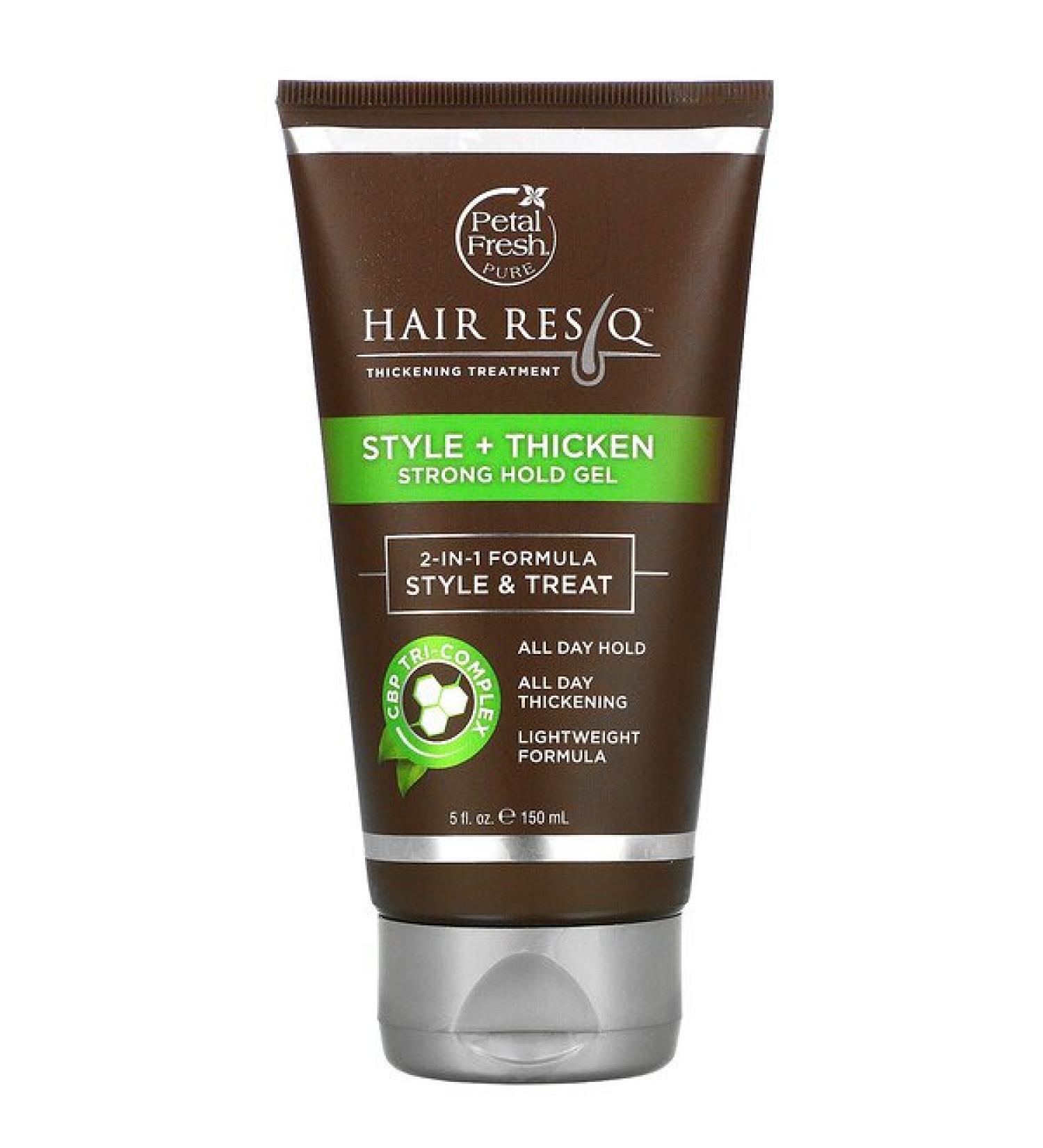 Petal Fresh Hair ResQ Thickening Treatment Style + Thicken Strong Hold Gel 5 fl oz (150 ml)