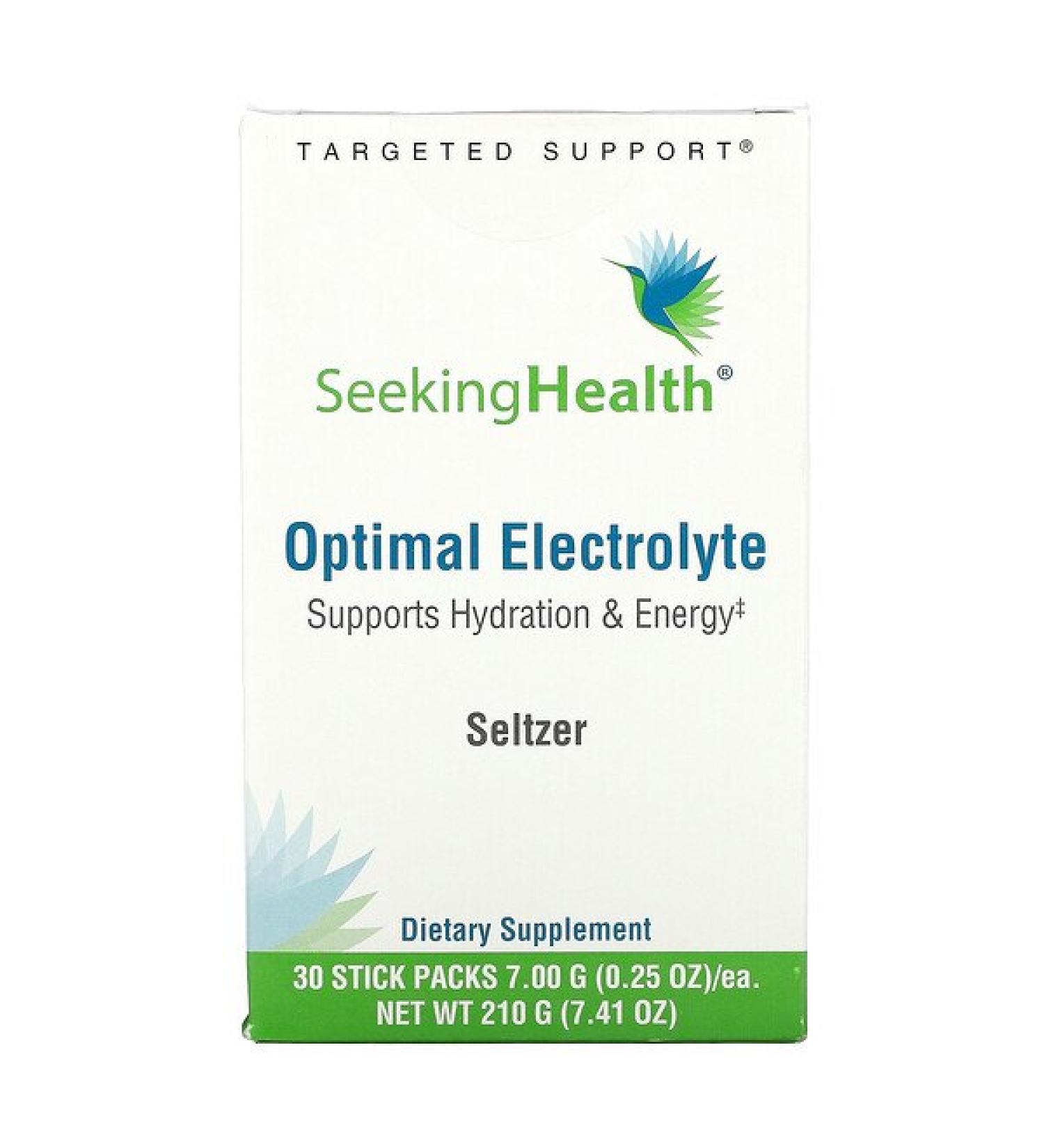 Optimal Electrolyte Seltzer by Seeking Health - 30 Stick Packs (0.25 oz Each) - Hydration & Wellness - Buy Online on GoSupps.com