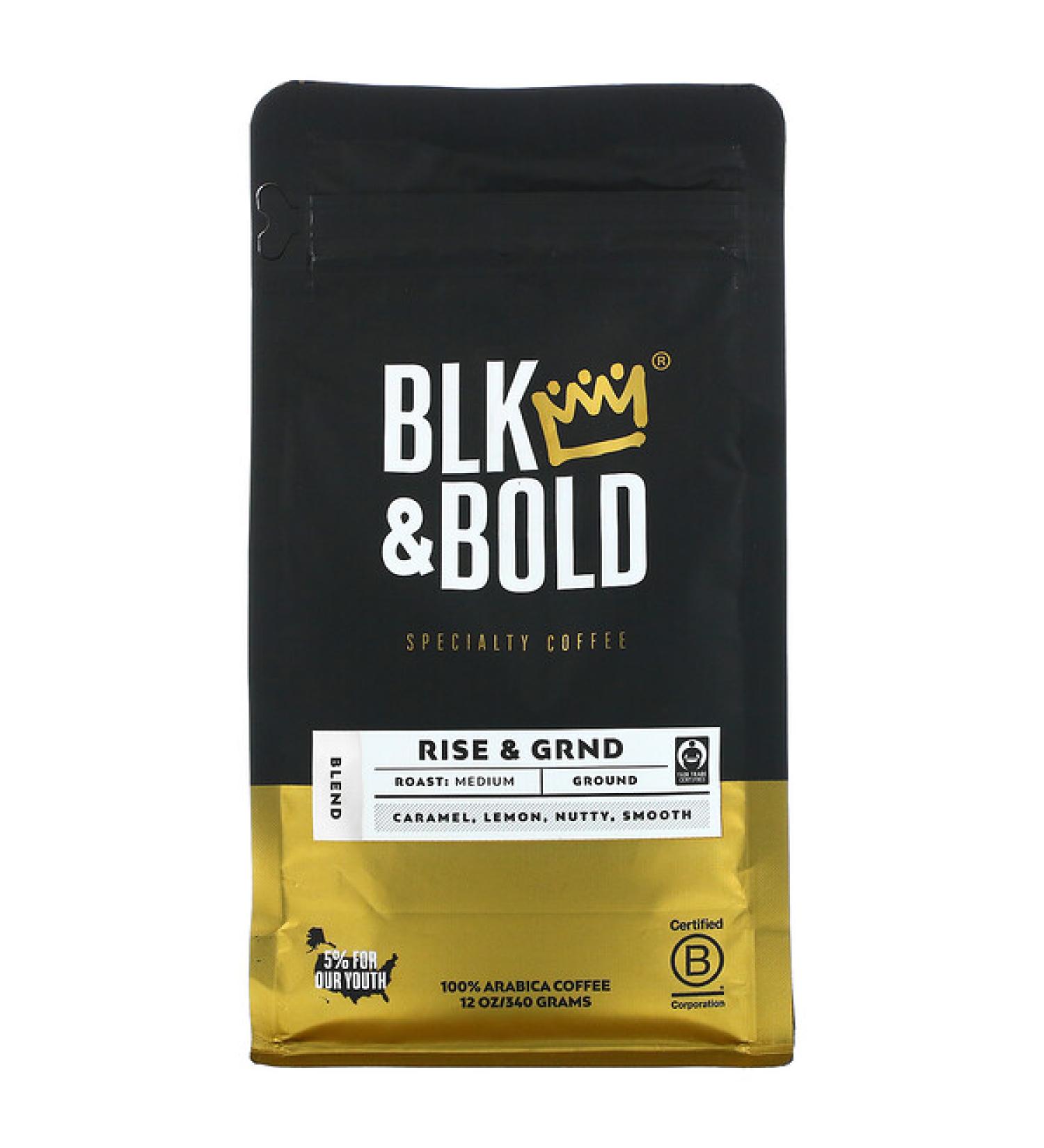 BLK & Bold Medium Rise Specialty Coffee - Ground 12 oz (340 g) | Premium Flavor & Quality - Buy Online on GoSupps.com