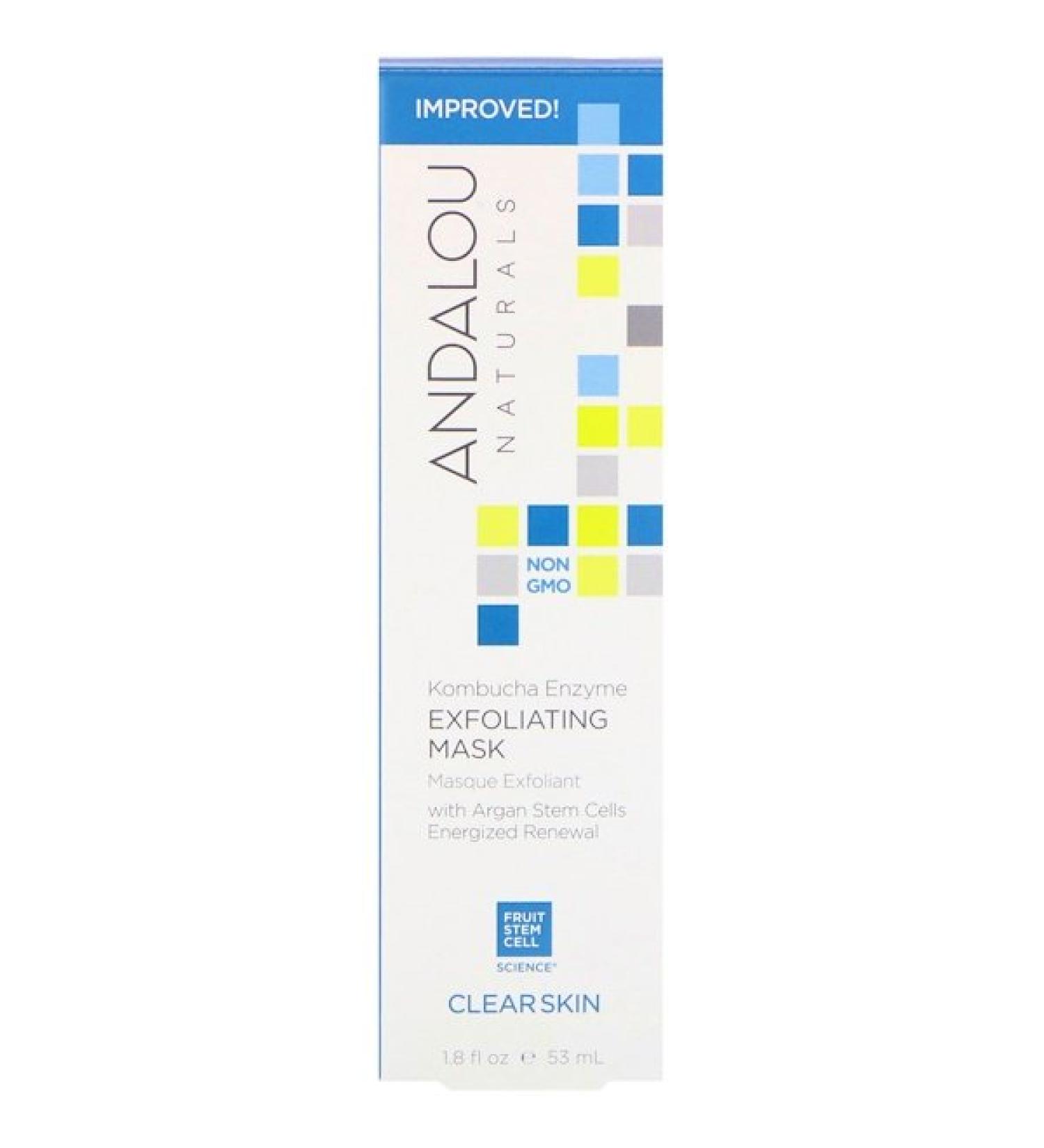 Andalou Naturals Exfoliating Mask Kombucha Enzyme Clear Skin 1.8 fl oz (53 ml)
