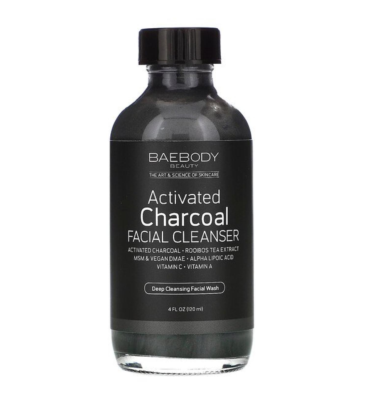 Baebody Activated Charcoal Facial Cleanser 4 fl oz (120 ml)