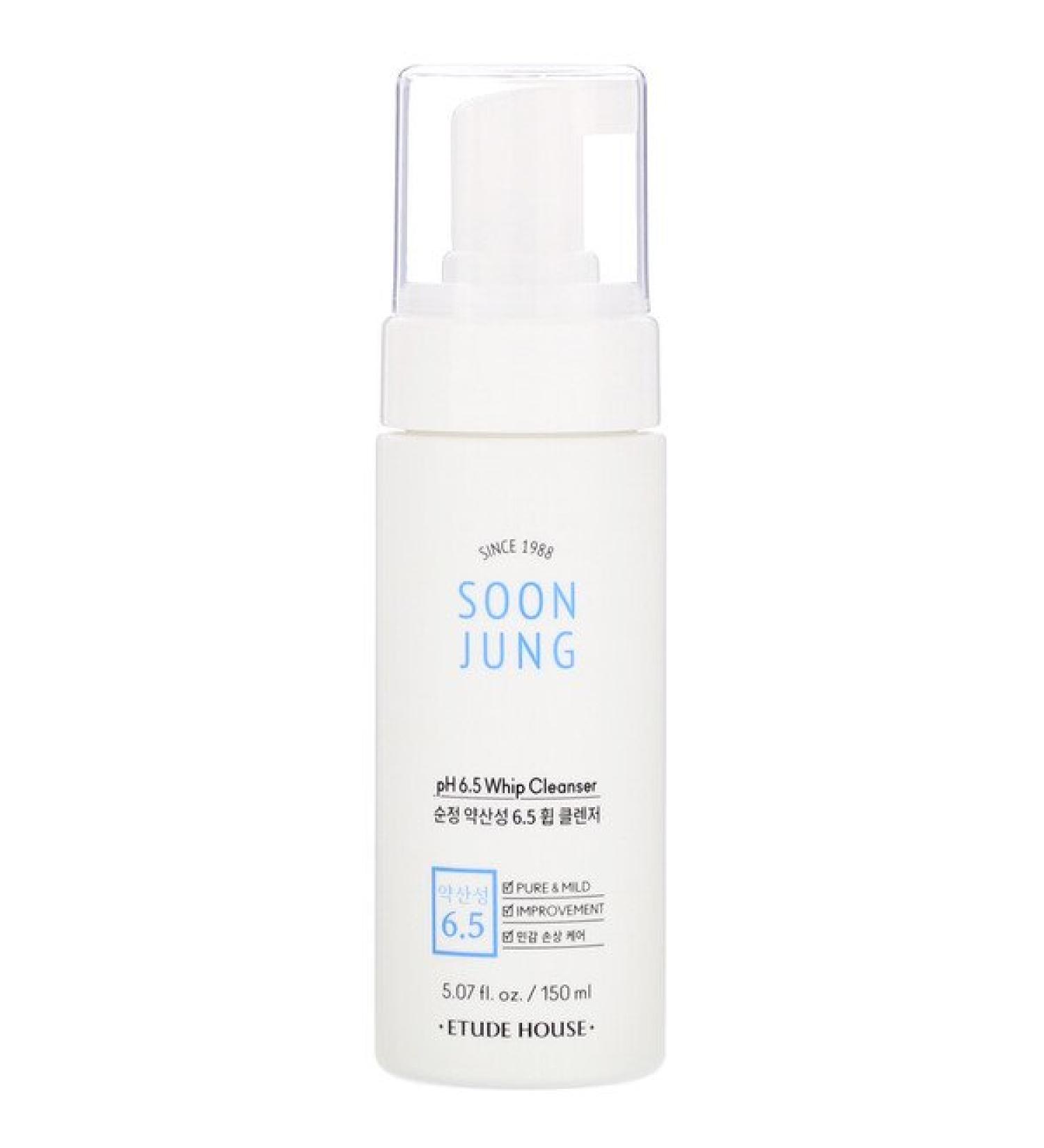 Etude House Soon Jung pH 6.5 Whip Cleanser 5.07 fl oz (150 ml)