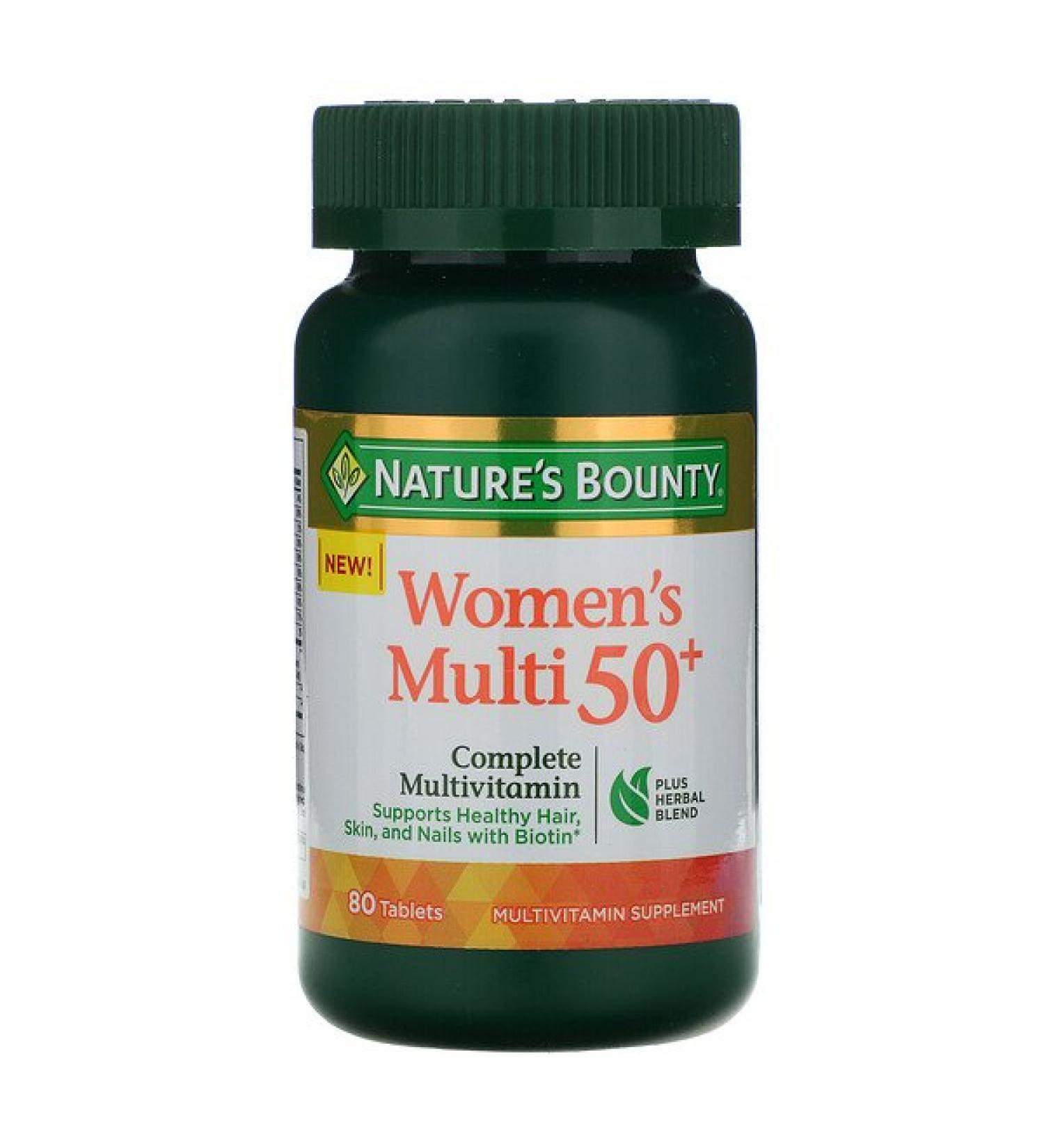 Nature's Bounty Women's Multi 50+ Complete Multivitamin 80 Tablets