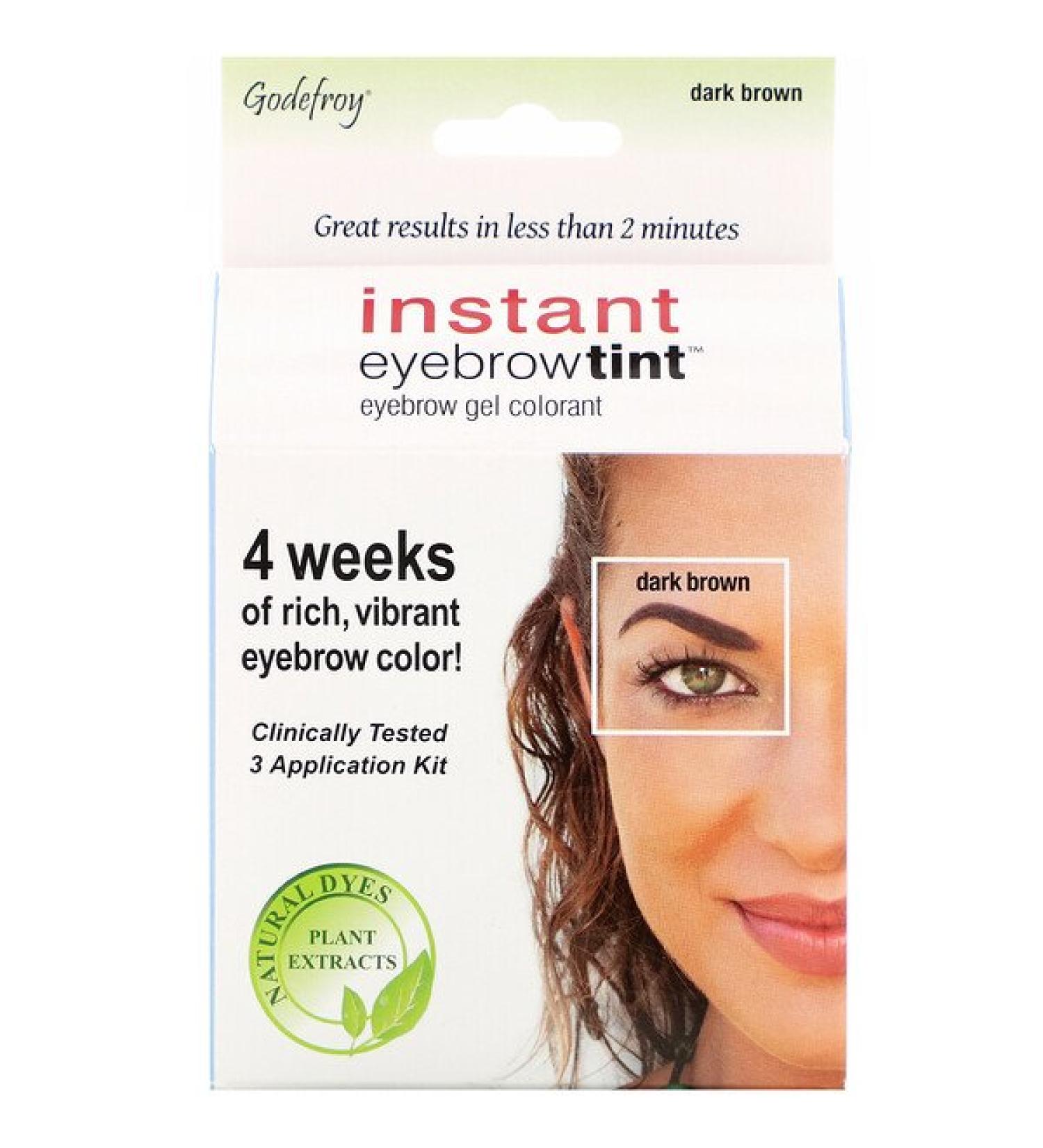 Godefroy Instant Eyebrow Tint Dark Brown 3 Application Kit
