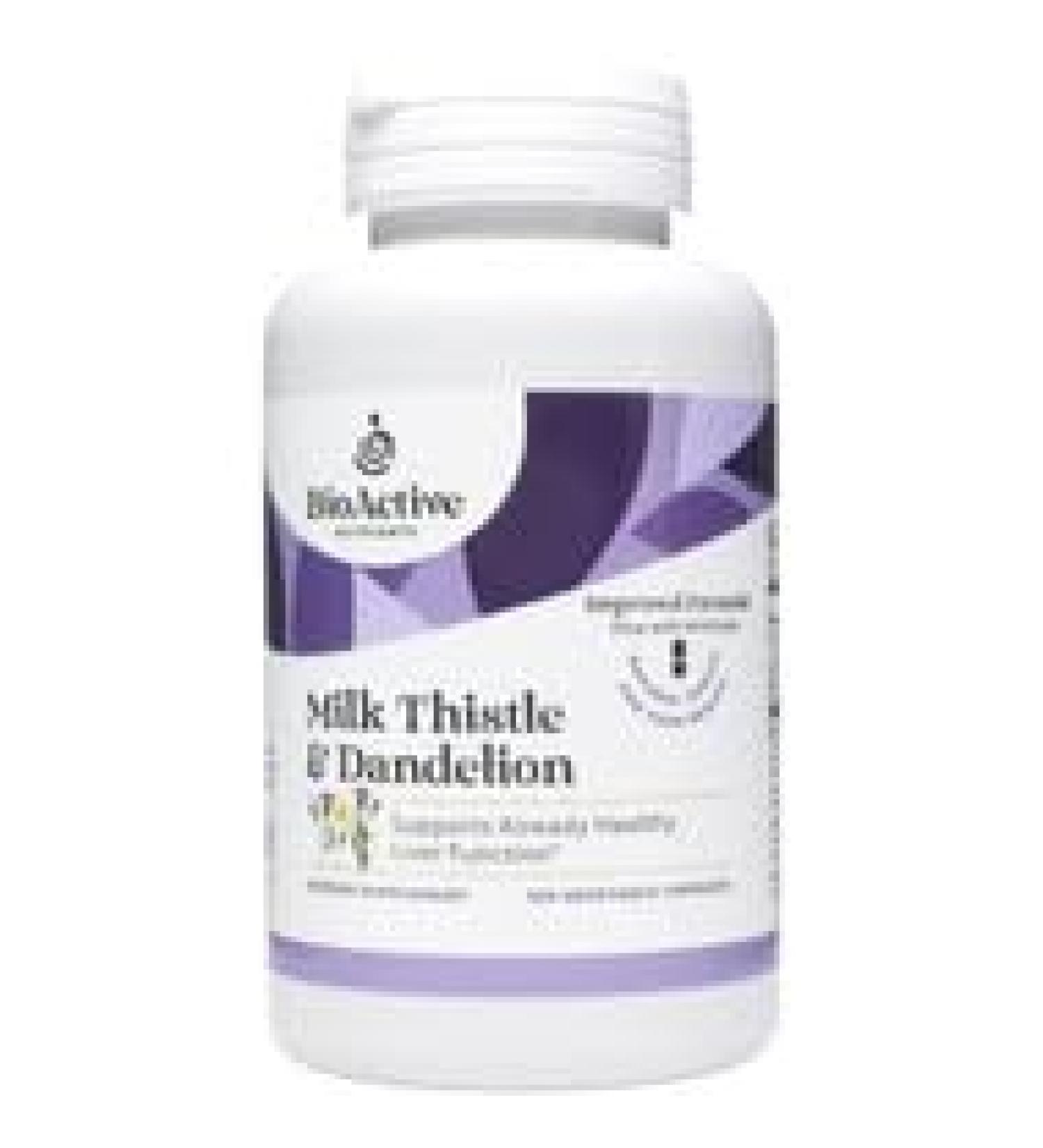 BIOACTIVE NUTRIENTS Supplement - Milk Thistle Extract & Dandelion Root - Daily Support Supplements - 100 Vegetable Capsules - Buy Online on GoSupps.com