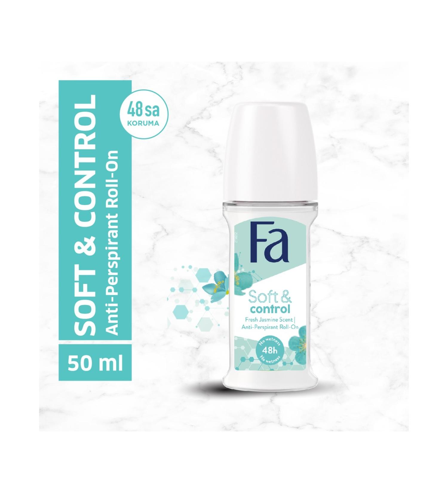 Fa Women's Soft & Control Roll-On 50 ml Jasmine Scented 1 Piece - Buy Online on GoSupps.com