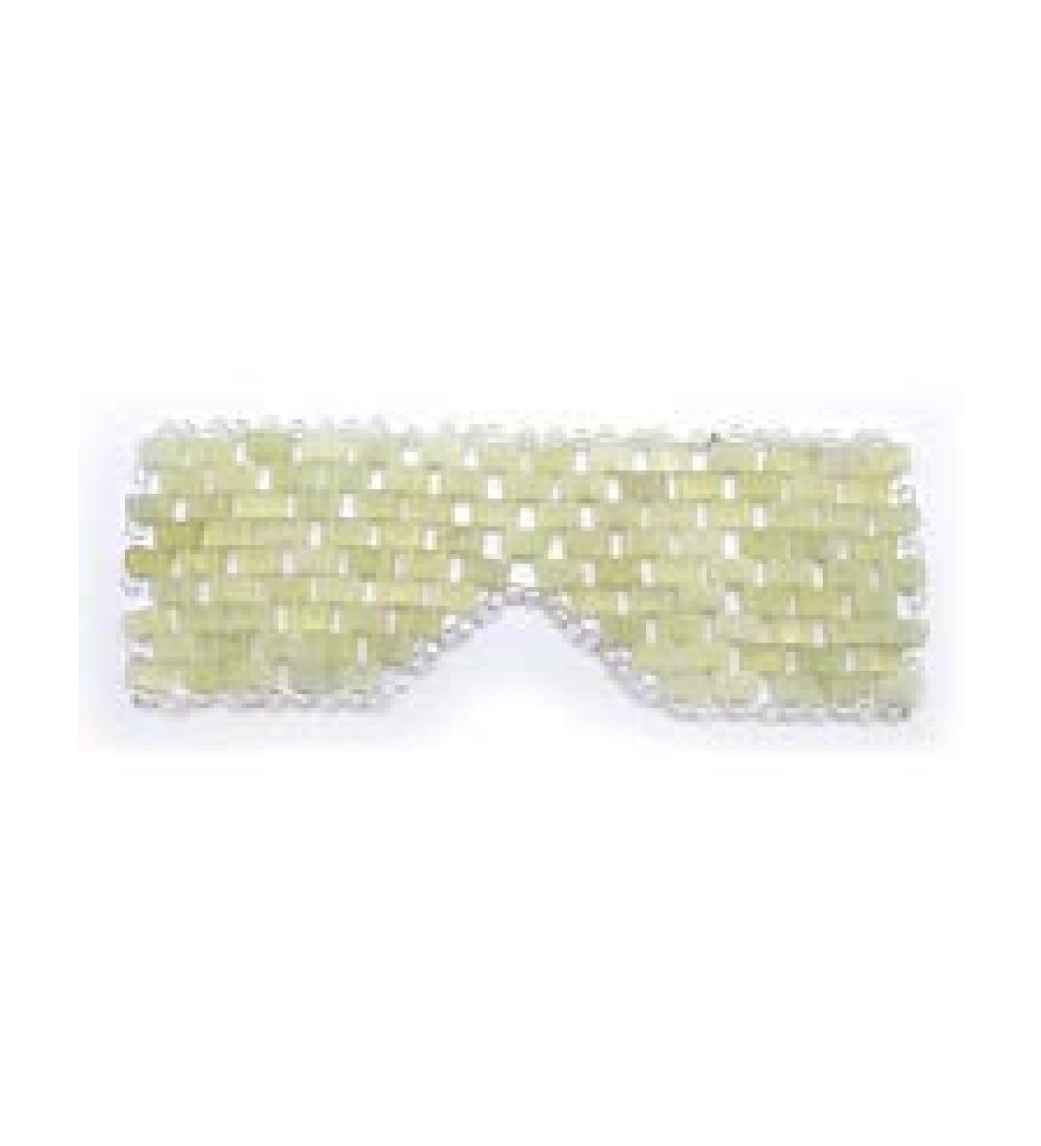 Natural Jade Sleep Mask & Blindfold Natural Jade Eye Mask Anti-Aging Hot or Cold Therapy Eye Mask Which is Soothing Cooling Detoxifying (Xiuyan Jade)