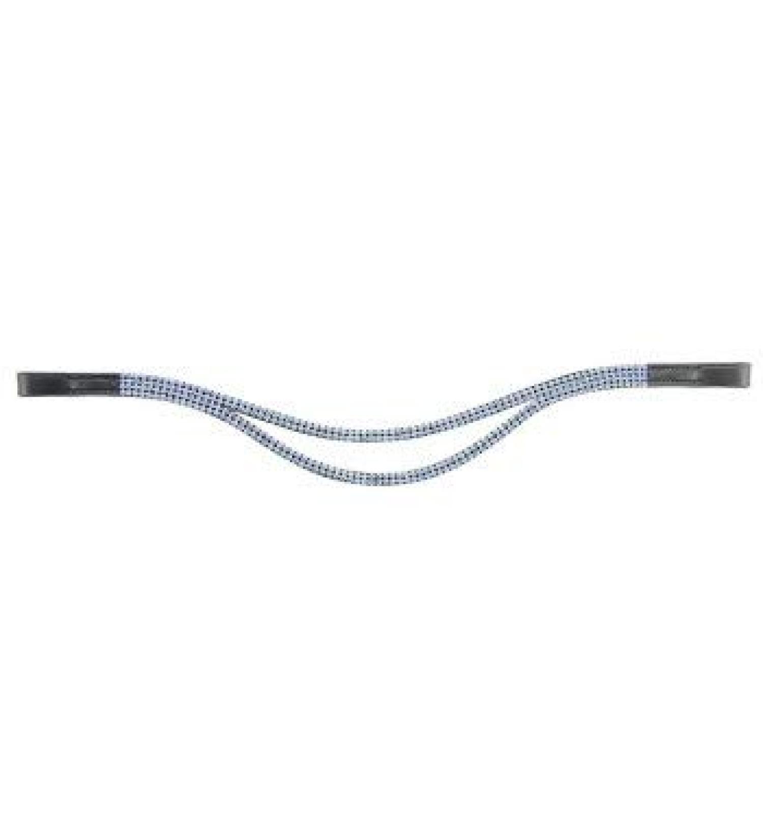HKM 102104-20-Full browband with wave duo red blue Full